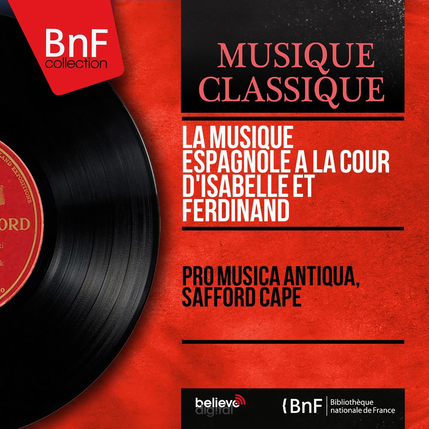 Постер альбома La musique espagnole à la cour d'Isabelle et Ferdinand (Mono Version)