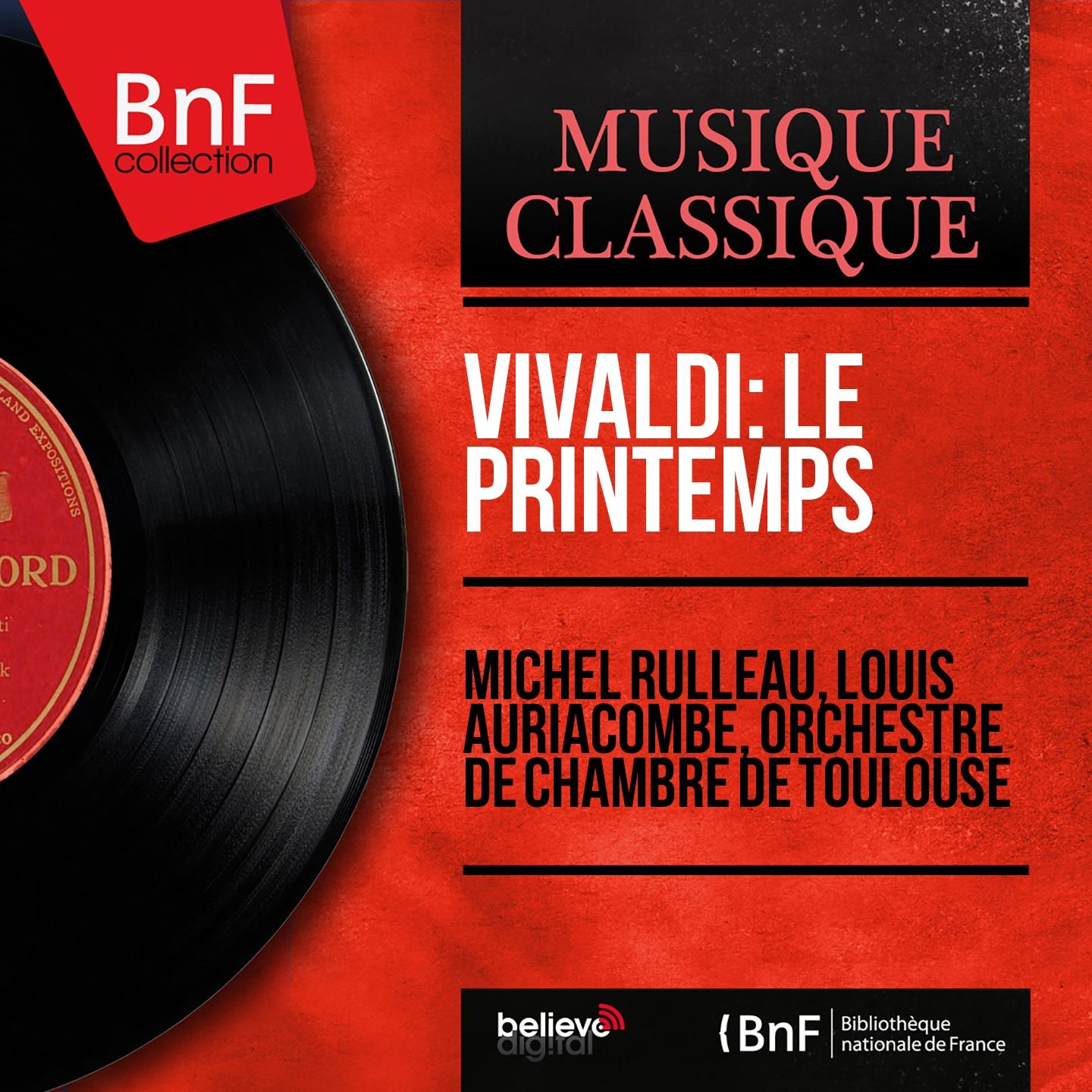 Постер альбома Vivaldi: Le printemps (Mono Version)