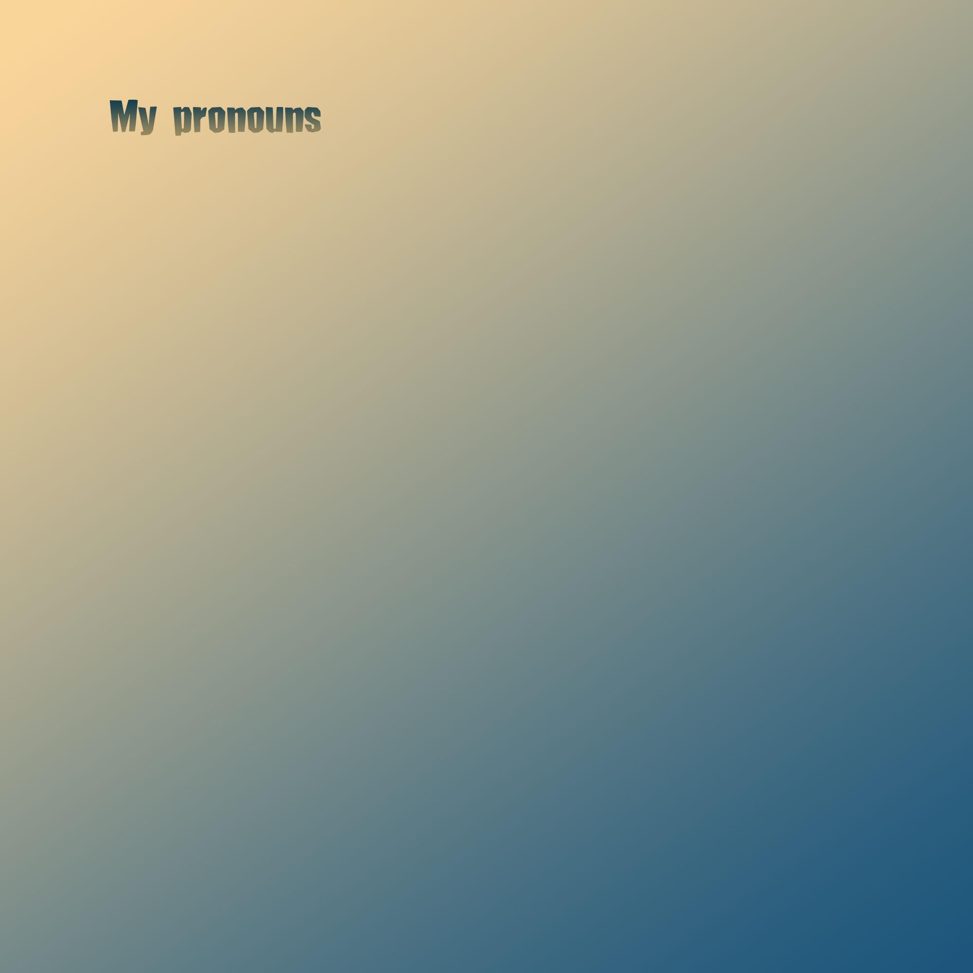 Постер альбома My Pronouns