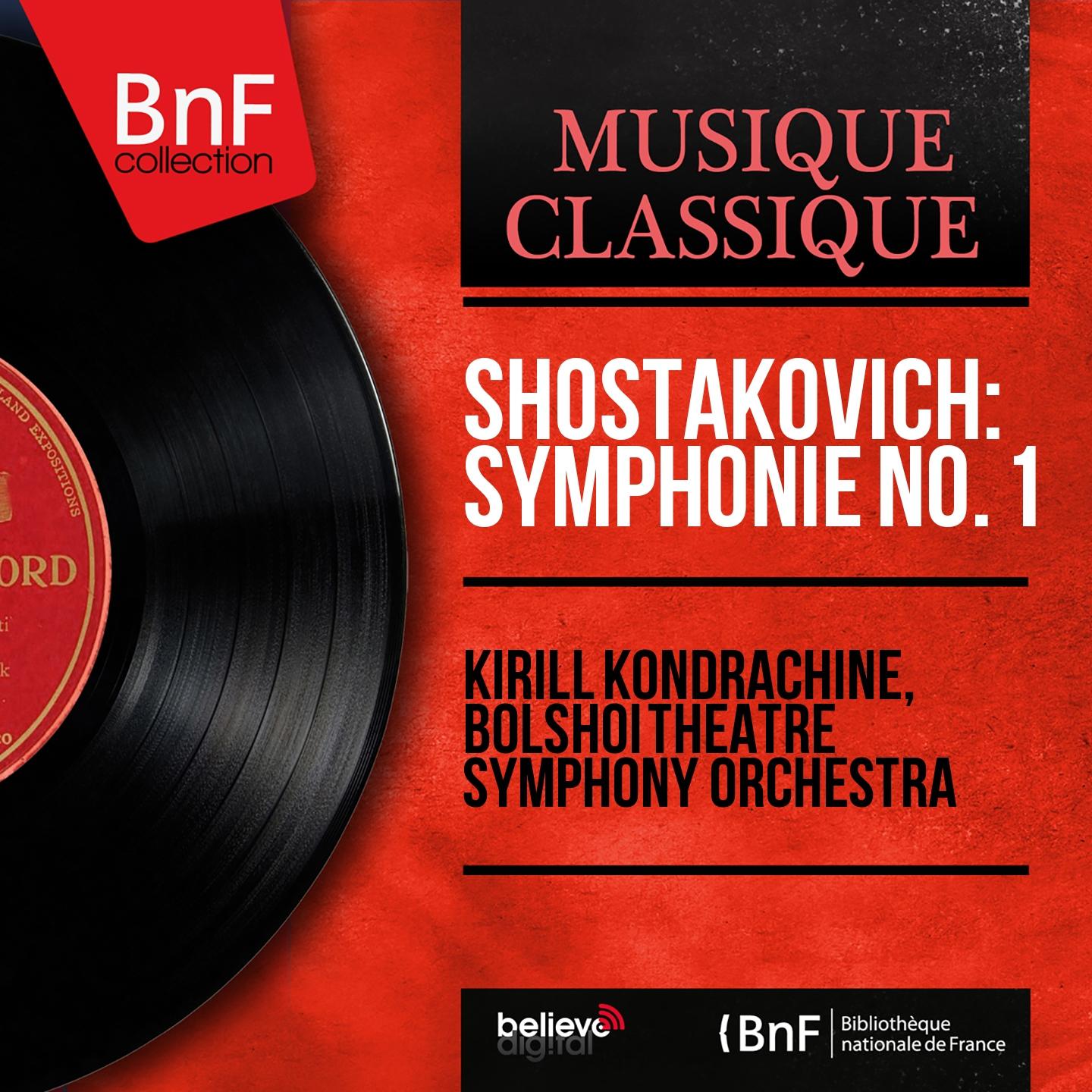 Постер альбома Shostakovich: Symphonie No. 1 (Mono Version)