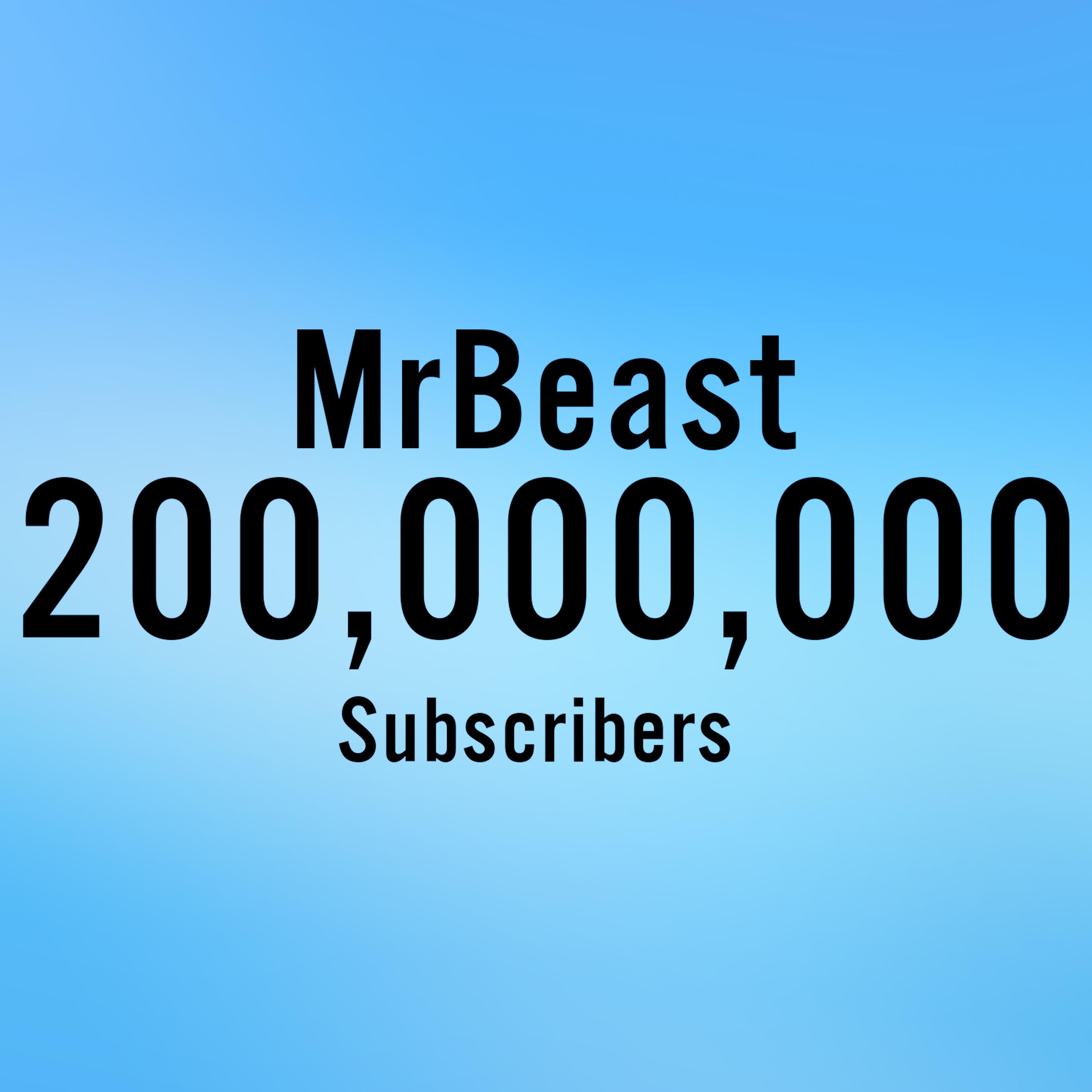 Постер альбома Mrbeast 200 Millions Subscribers