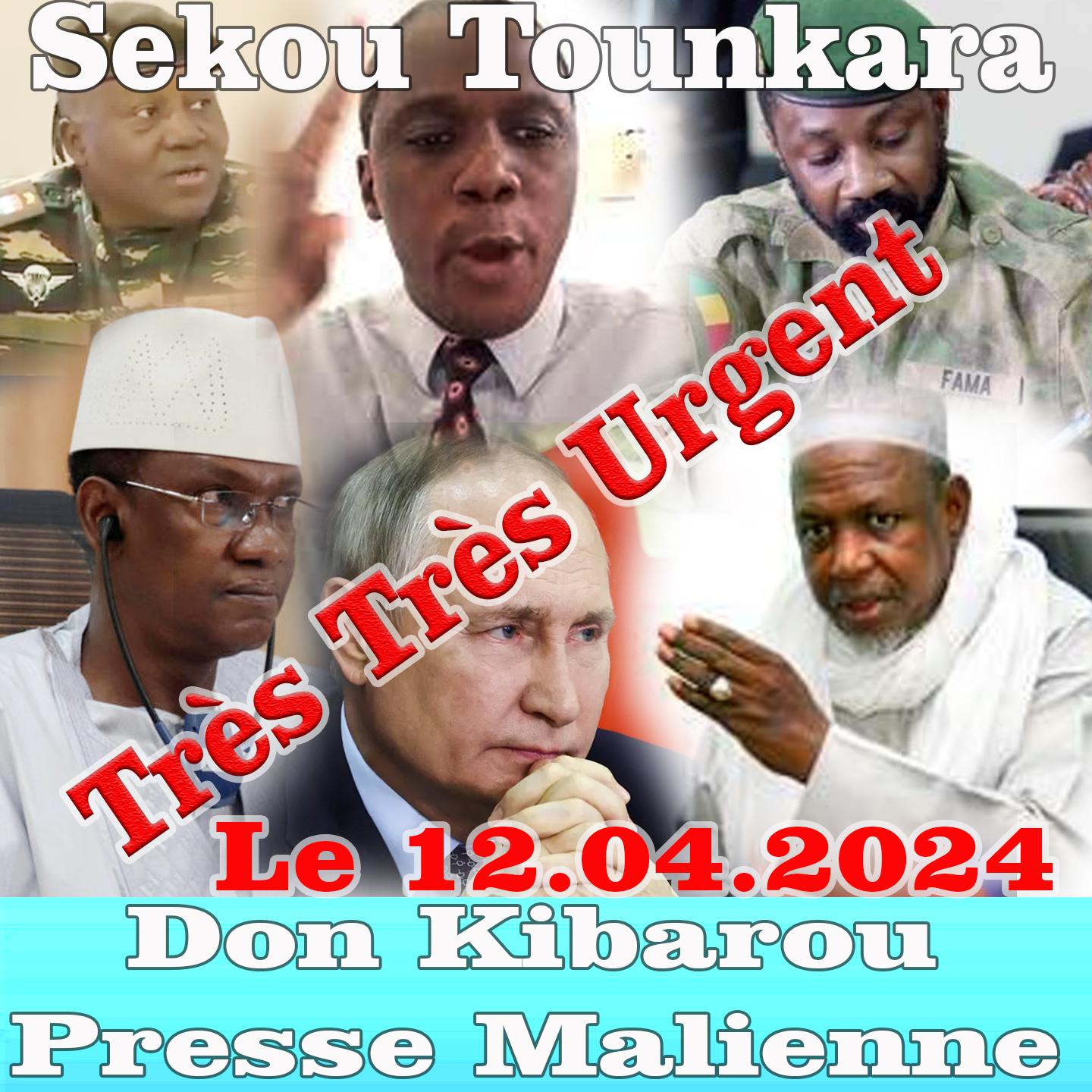 Постер альбома Sekou Tounkara Très Très Urgent Don Kibarou Presse Malienne Le 12.04.2024