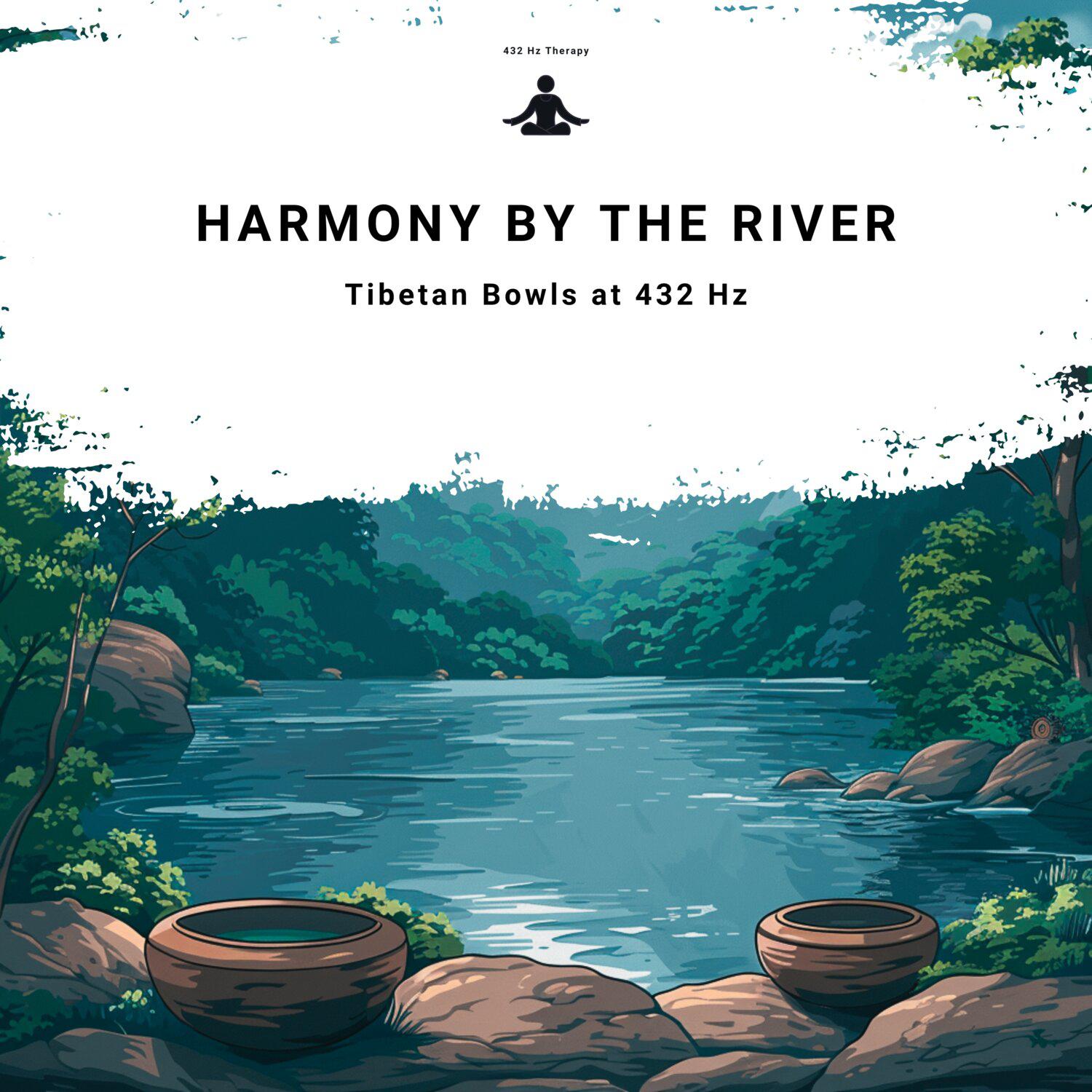 Постер альбома Harmony by the River: Tibetan Bowls at 432 Hz