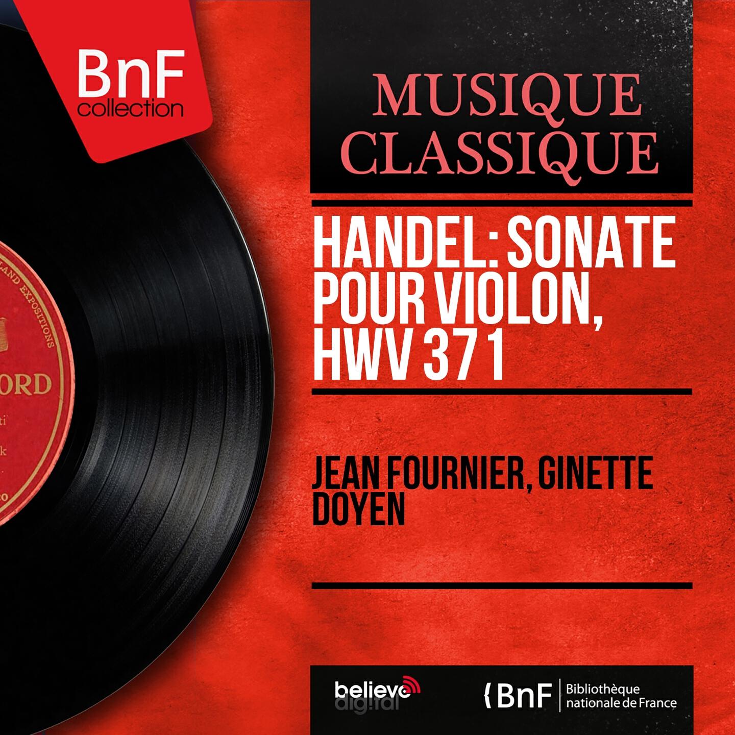 Jean Fournier - Violin Sonata in D Major, Op. 1 No. 13, HWV 371: II. Allegro