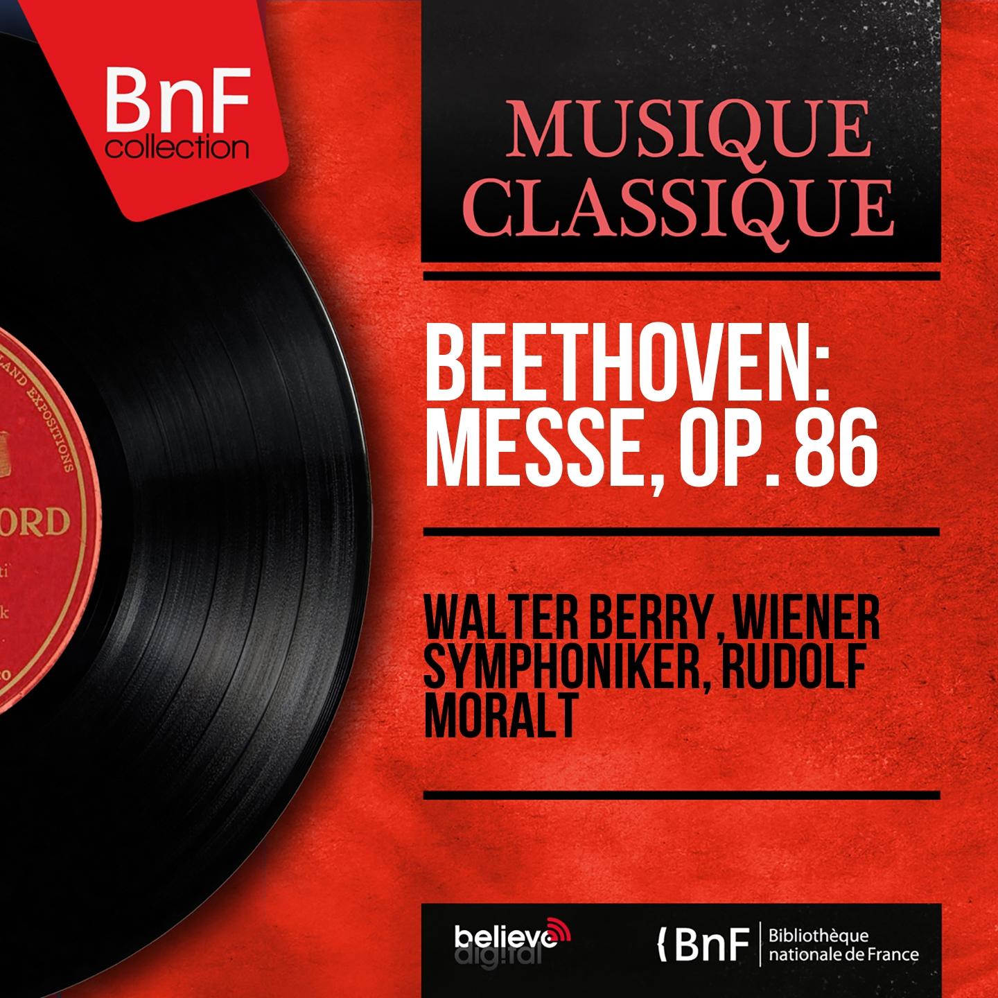 Постер альбома Beethoven: Messe, Op. 86 (Mono Version)
