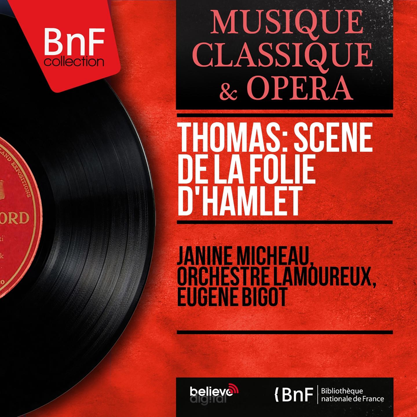 Постер альбома Thomas: Scène de la folie d'Hamlet (Mono Version)
