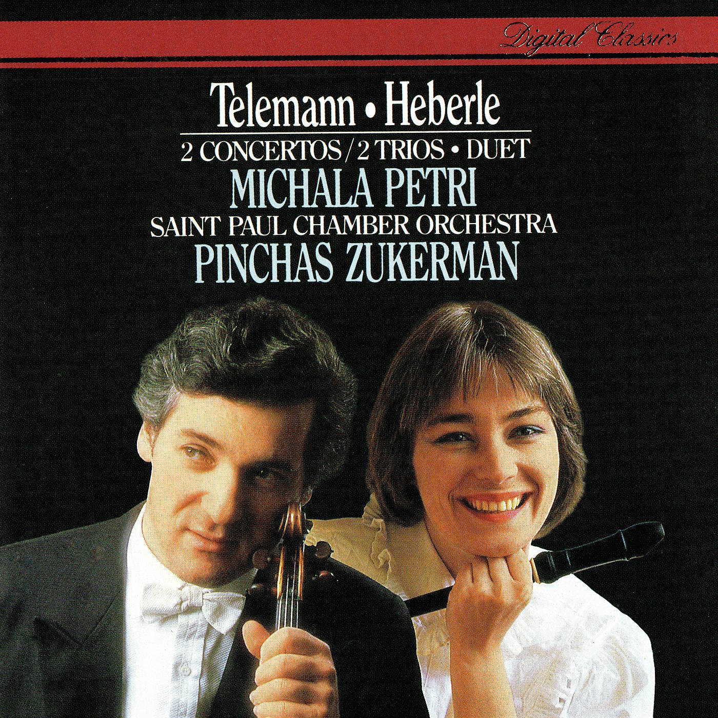 Michala Petri - Telemann: Duet for Recorder and Violin in C, TWV 40: 103 - 4. Allegro