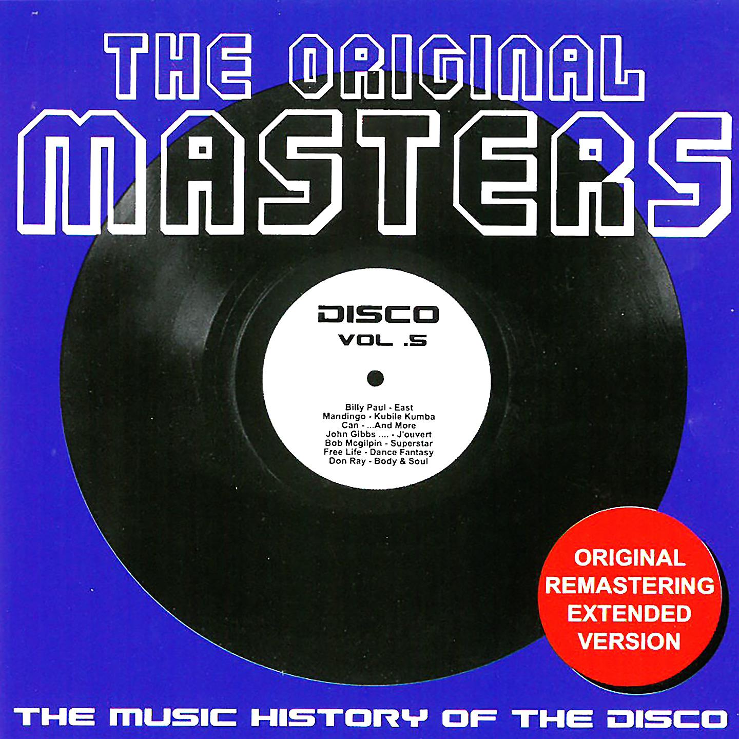 Постер альбома The Original Masters, Vol. 5 the Music History of the Disco