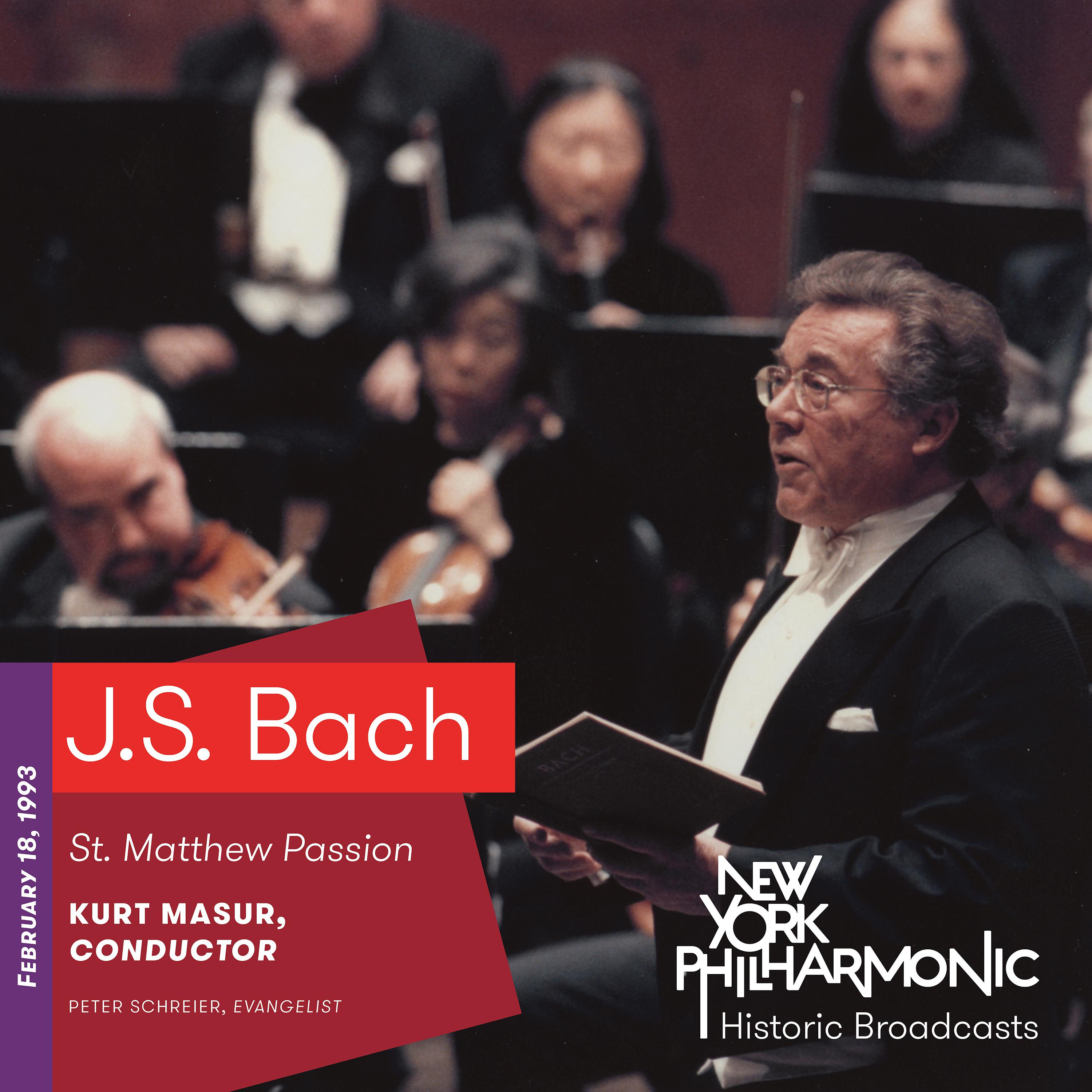 Постер альбома J.S. Bach: St. Matthew Passion (Recorded 1993)