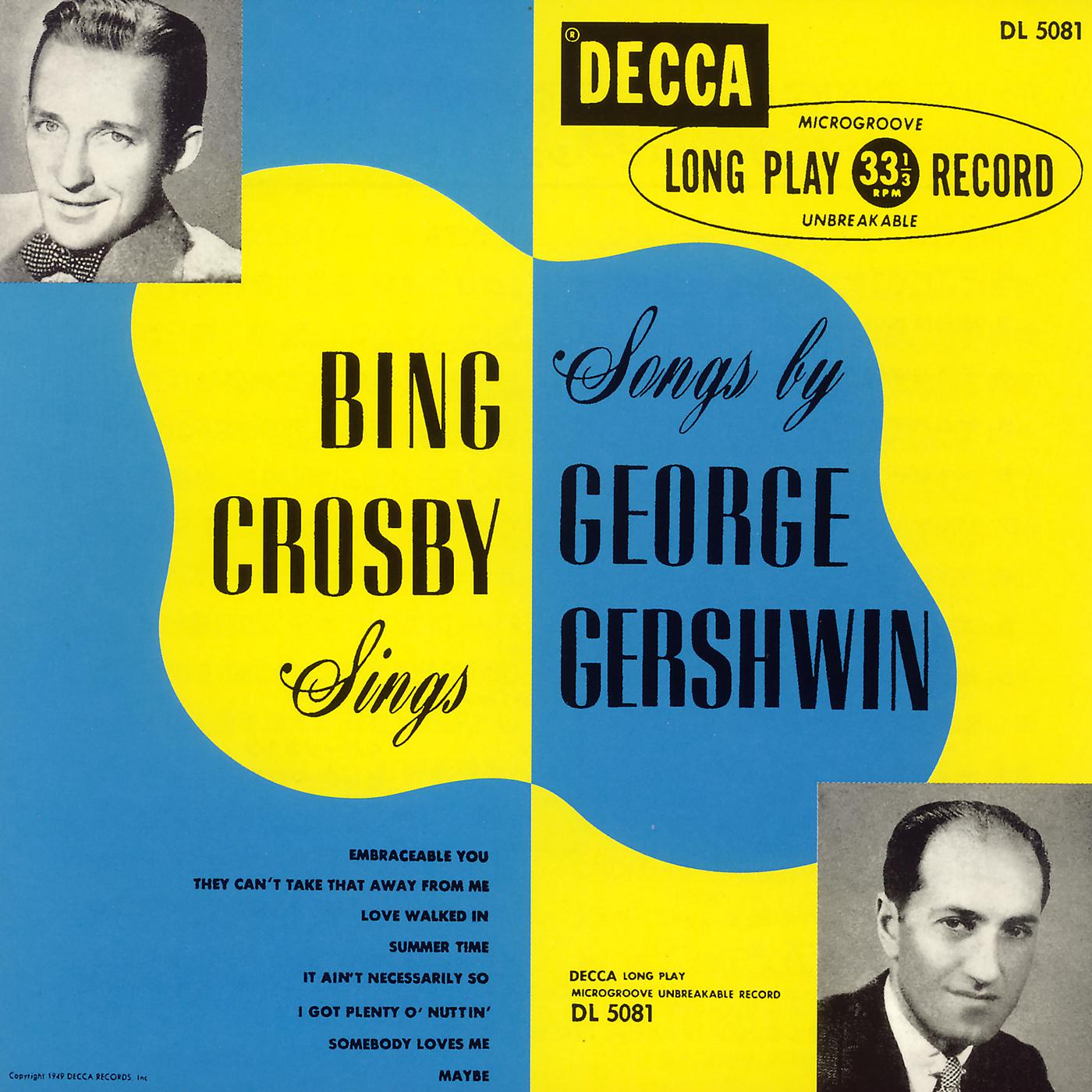 Постер альбома Bing Crosby Sings Songs By George Gershwin
