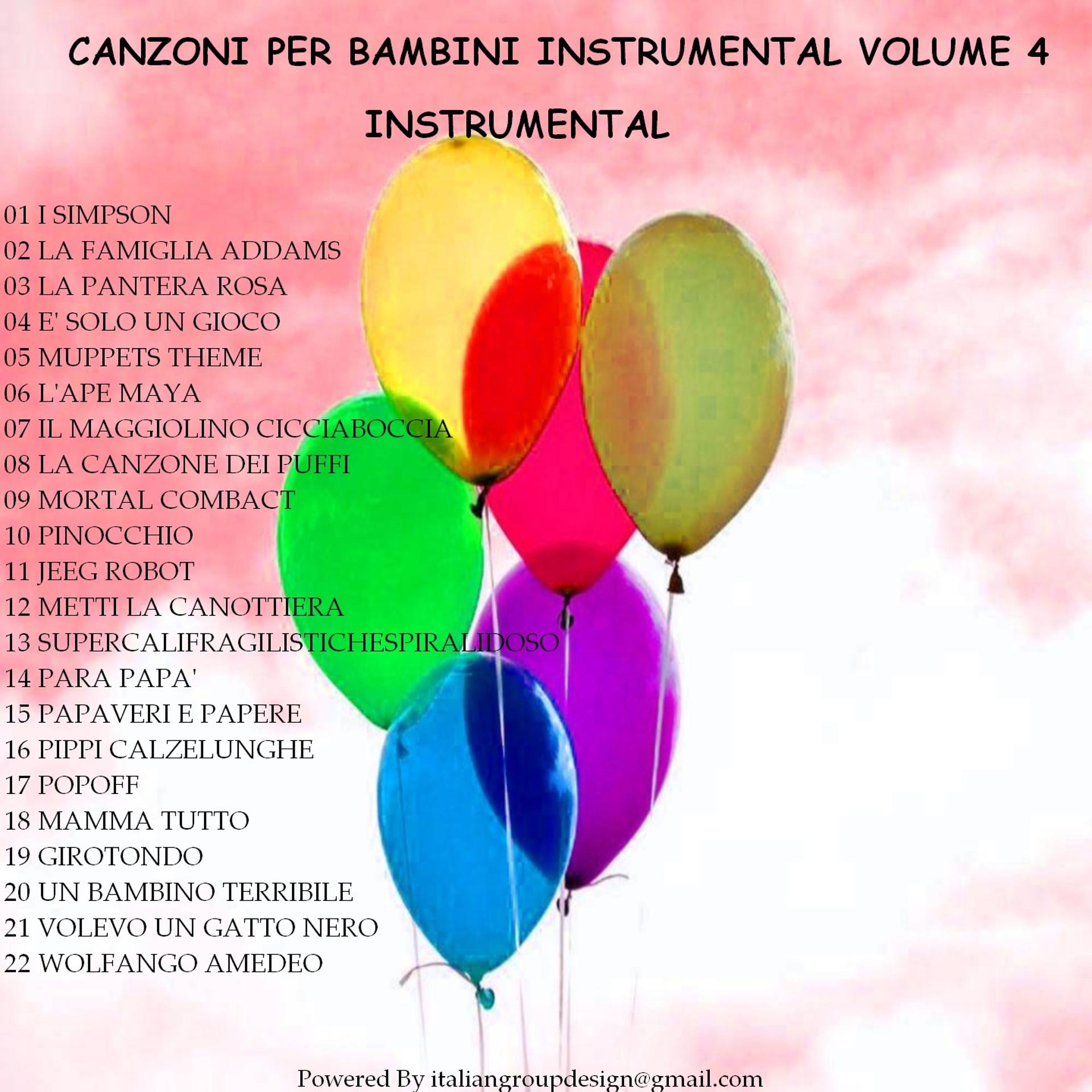 Постер альбома Canzoni per bambini instrumental, vol. 4