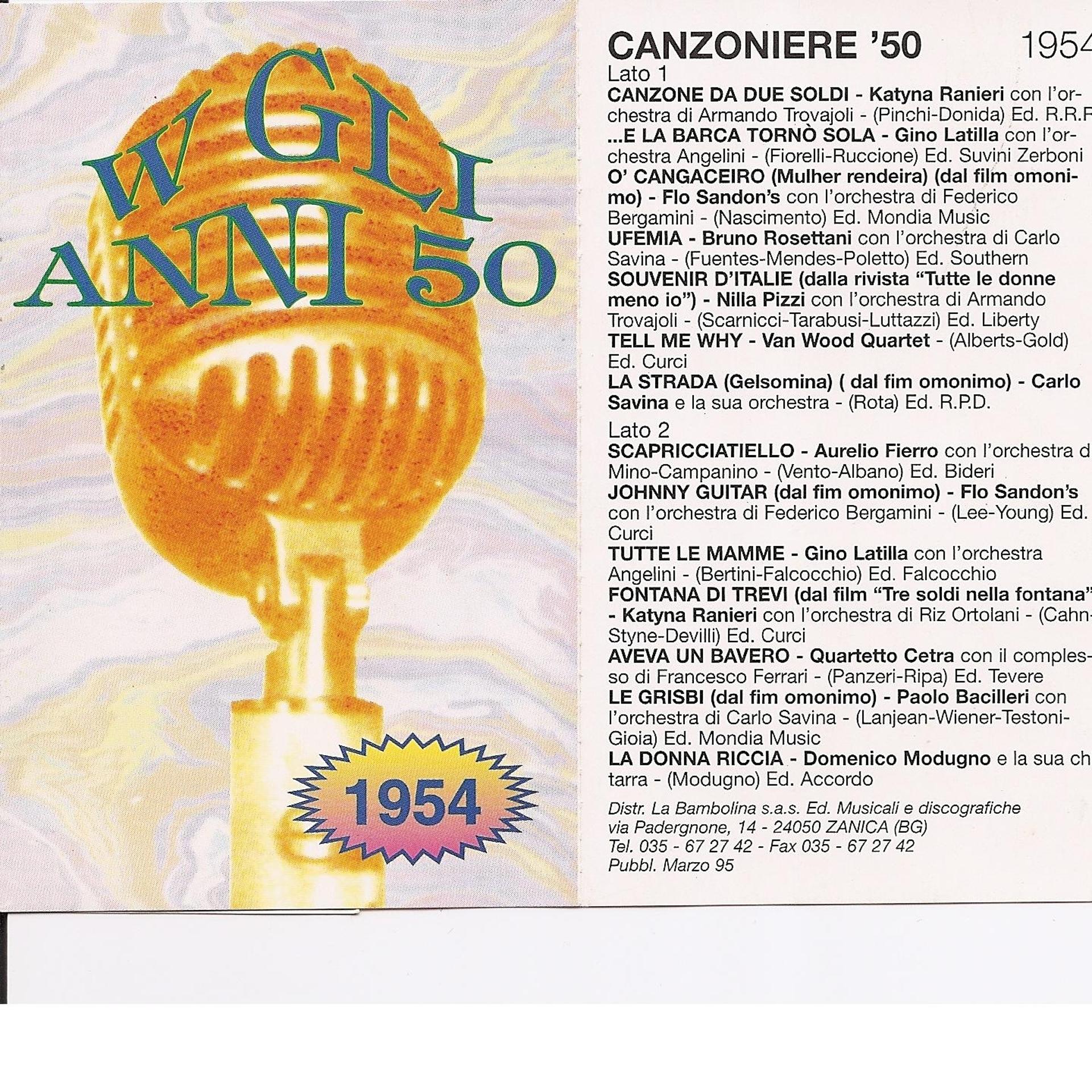 Постер альбома Canzoniere ' 54 - Canzoni Originali del 1954