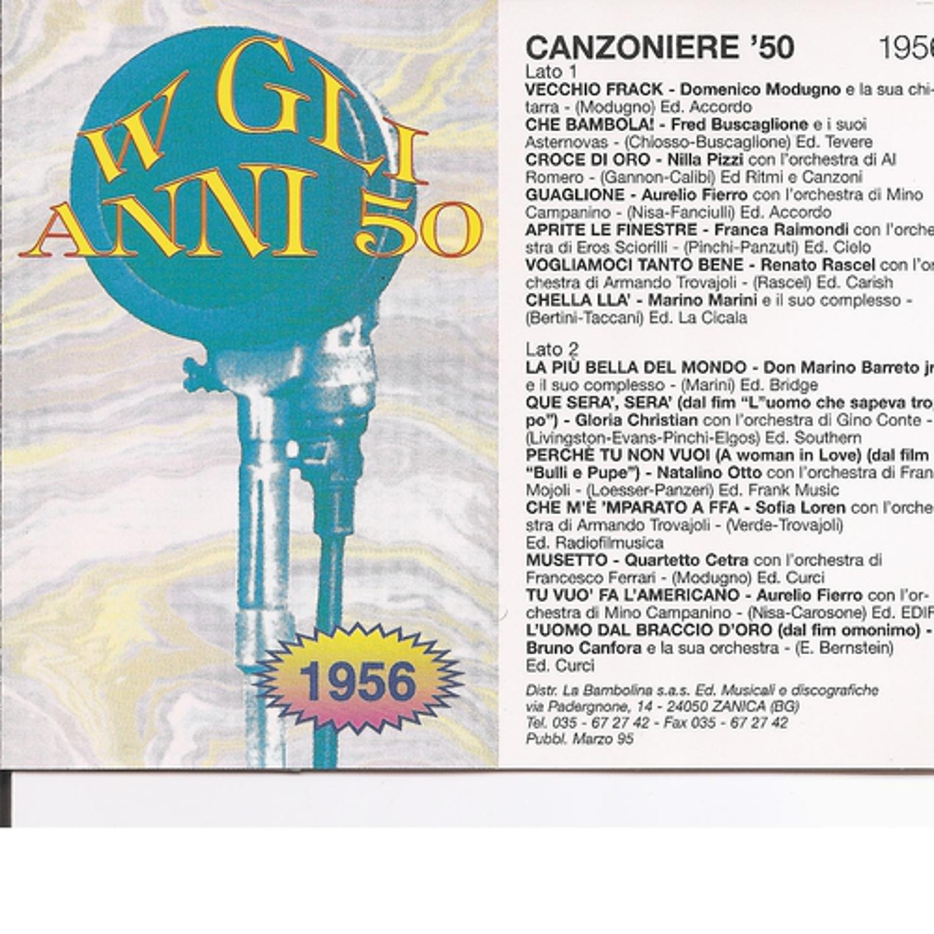 Постер альбома Canzoniere '56 - Canzoni Originali Del 1956