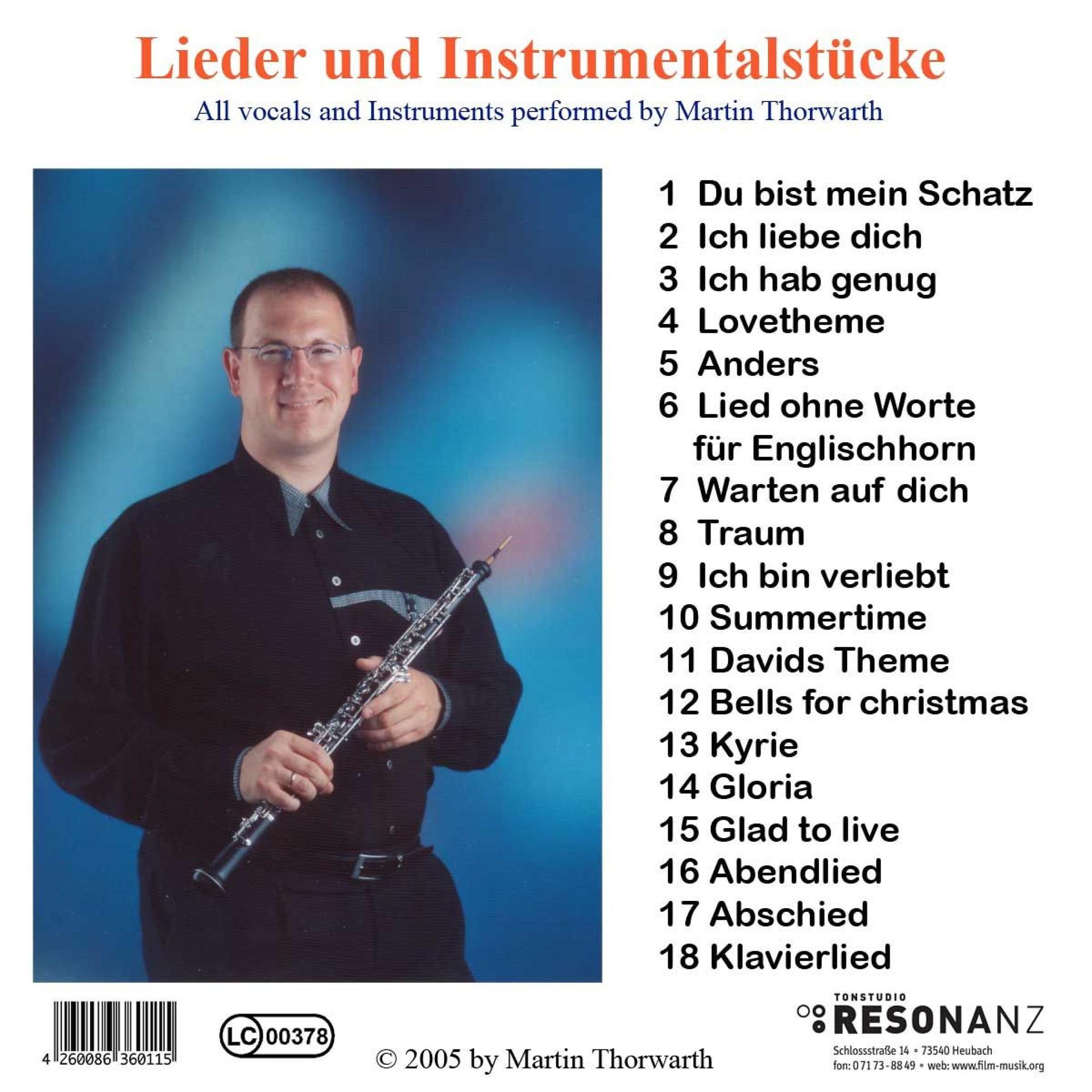 Постер альбома Lieder und Instrumentalstücke