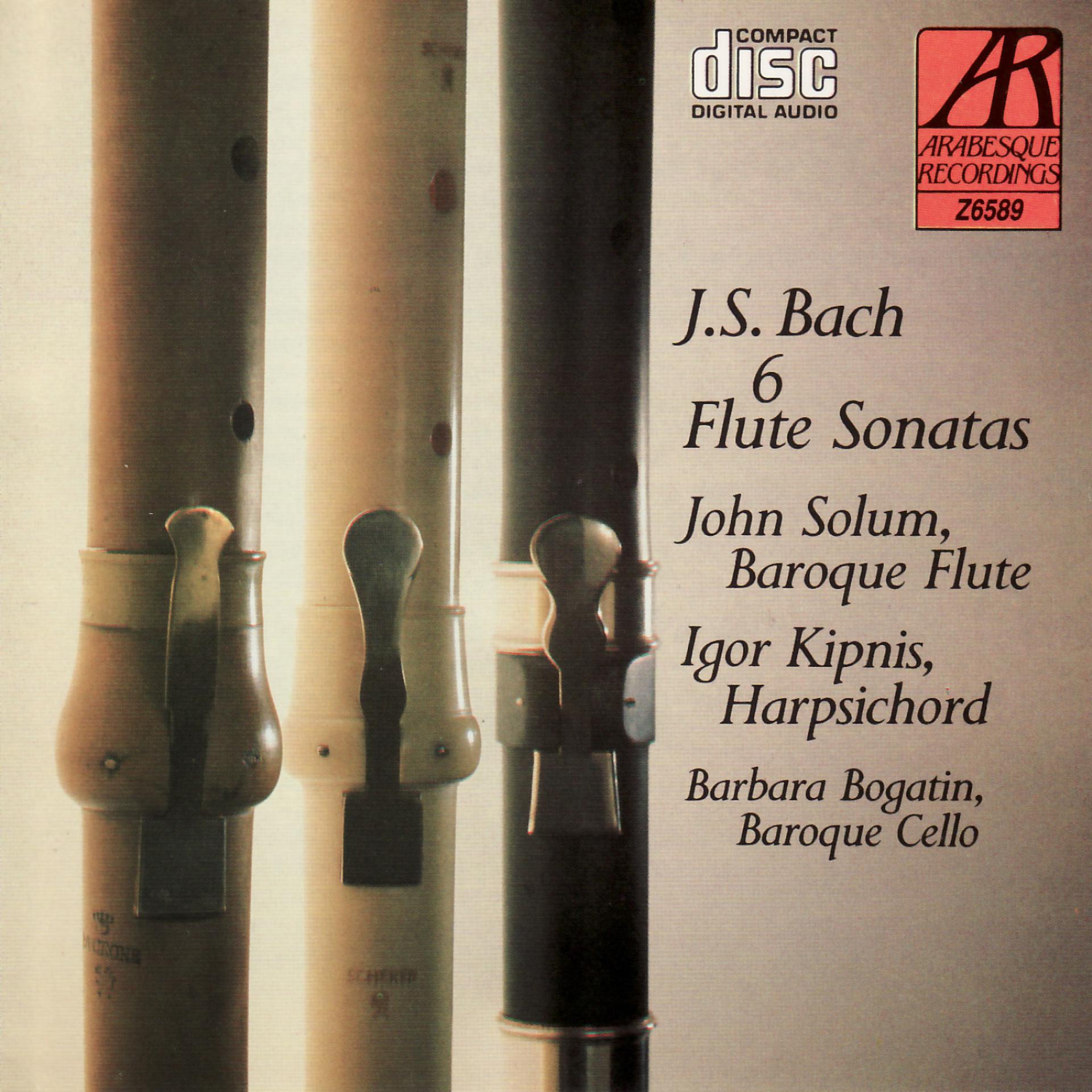 Постер альбома Bach: Six Flute Sonatas