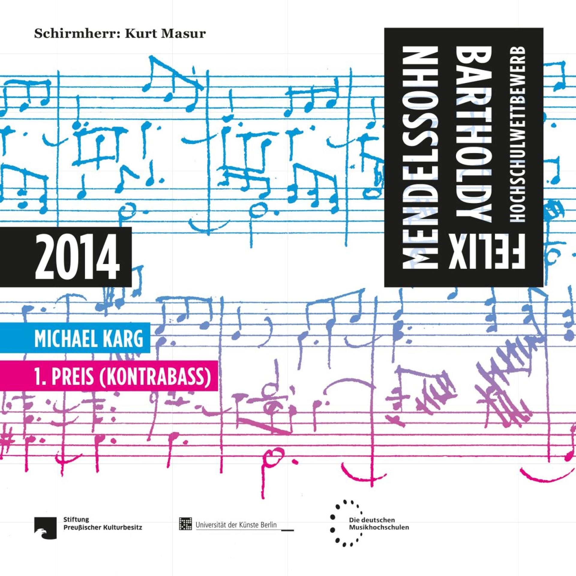 Постер альбома Hindemith, Müller-Wieland, Bach, Henze & Vanhal: FMBHW 2014 - 1. Preis (Kontrabass)