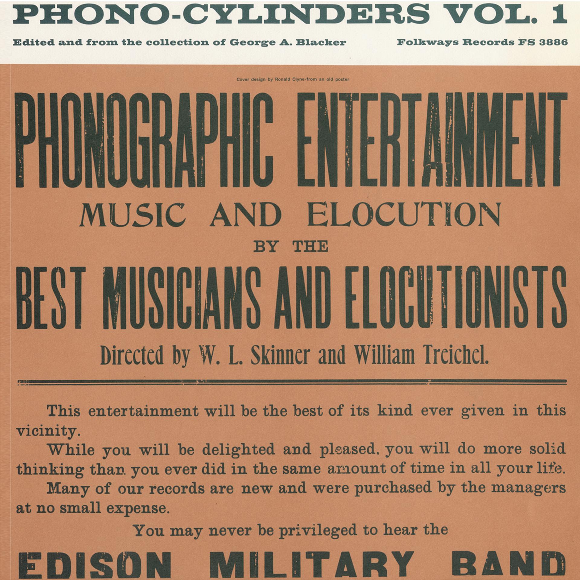 Постер альбома Phono-Cylinders, Vol. 1: Edited by and from the Collection of George A. Blacker