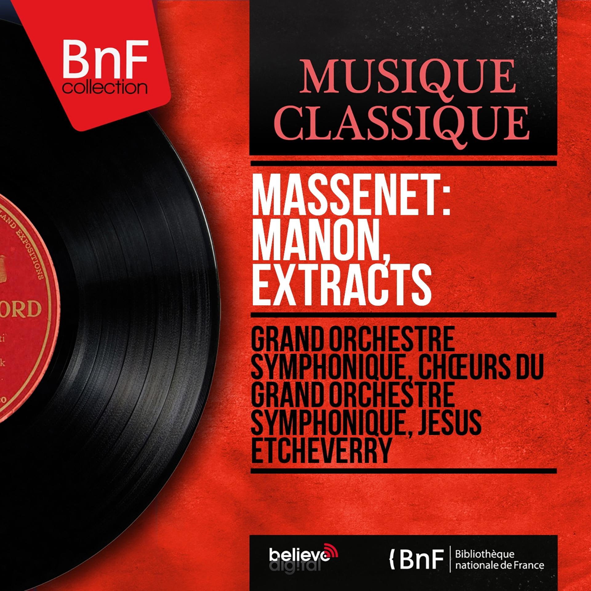 Постер альбома Massenet: Manon, Extracts
