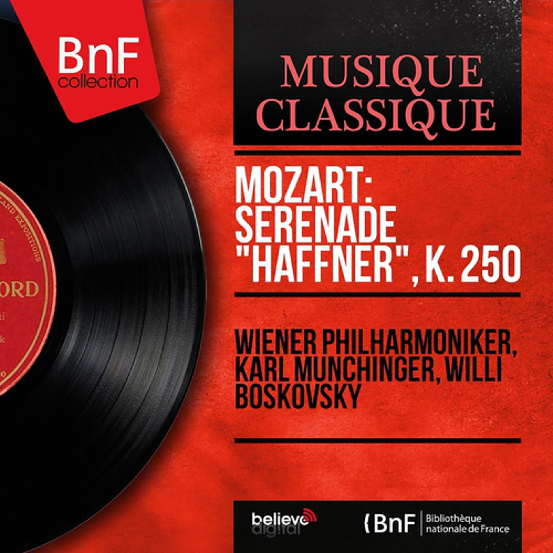 Постер альбома Mozart: Serenade "Haffner", K. 250 (Stereo Version)