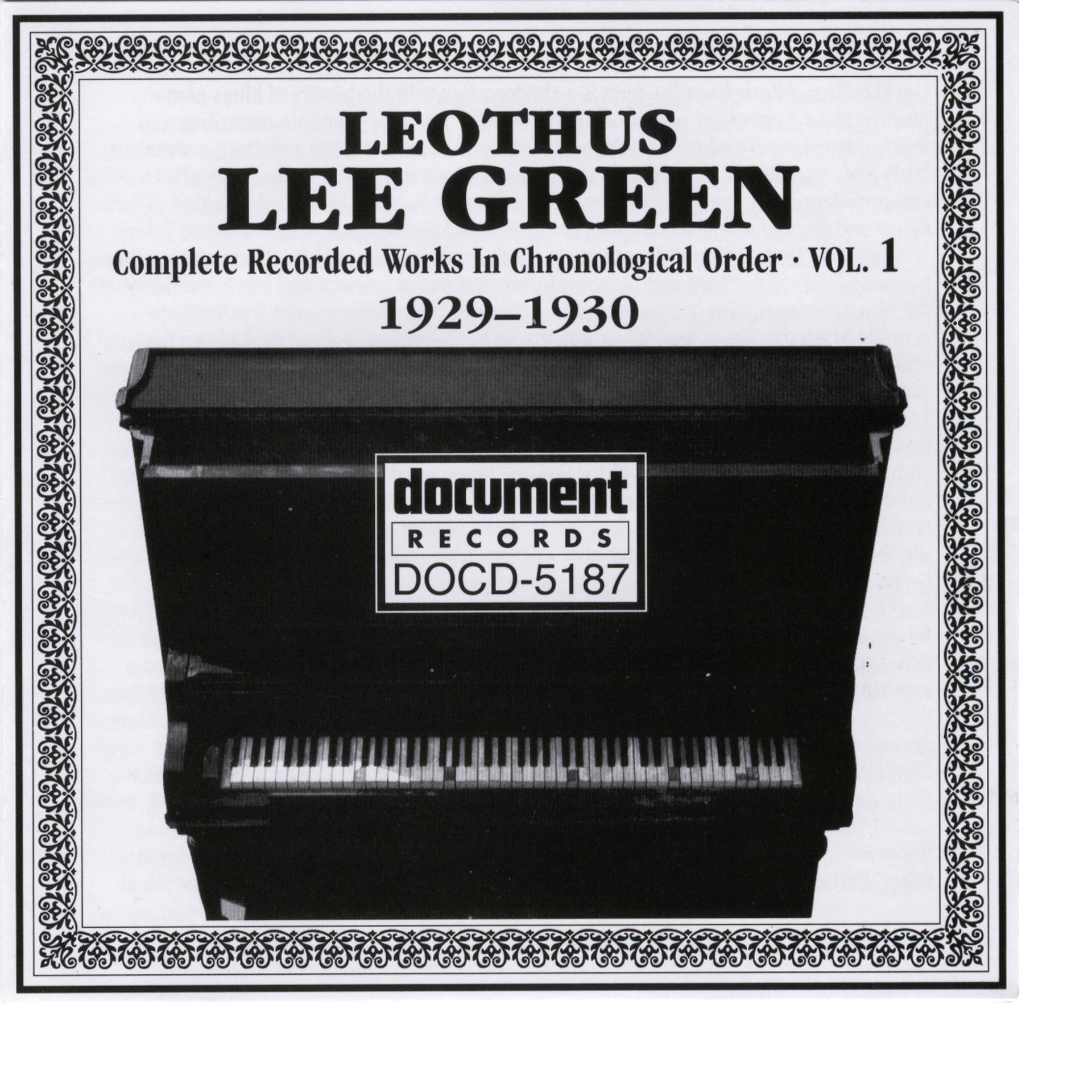 Постер альбома Lee Green Vol. 1 1929-1930