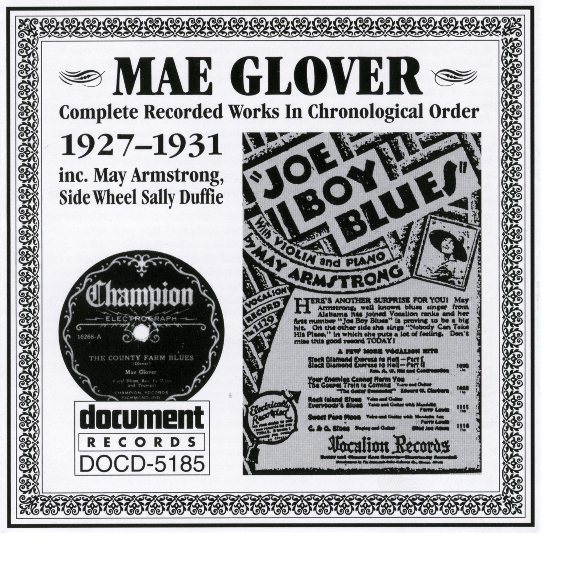 Постер альбома Mae Glover 1927-1931