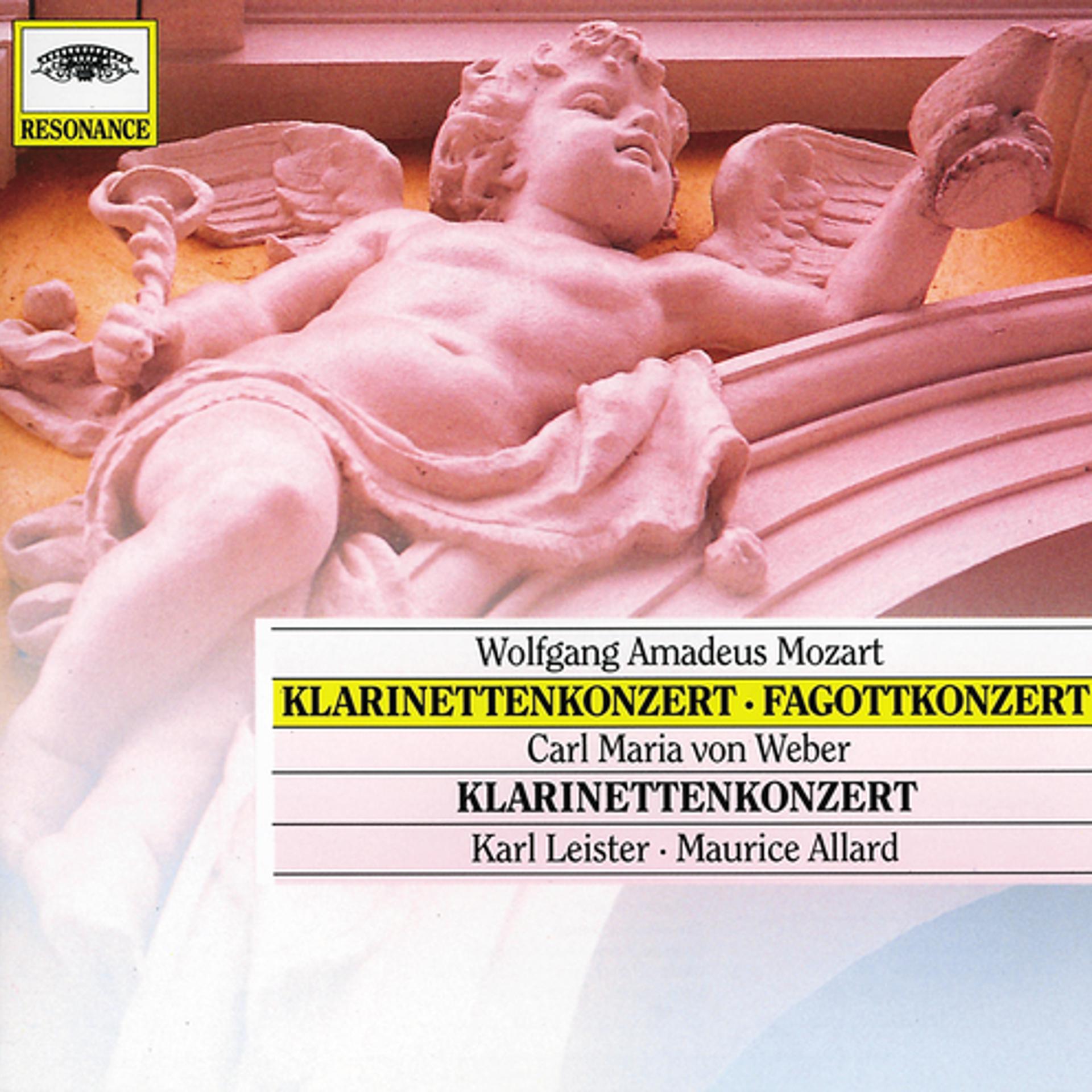 Постер альбома Mozart, W.A.: Clarinet & Bassoon Concerto; Weber: Clarinet Concerto