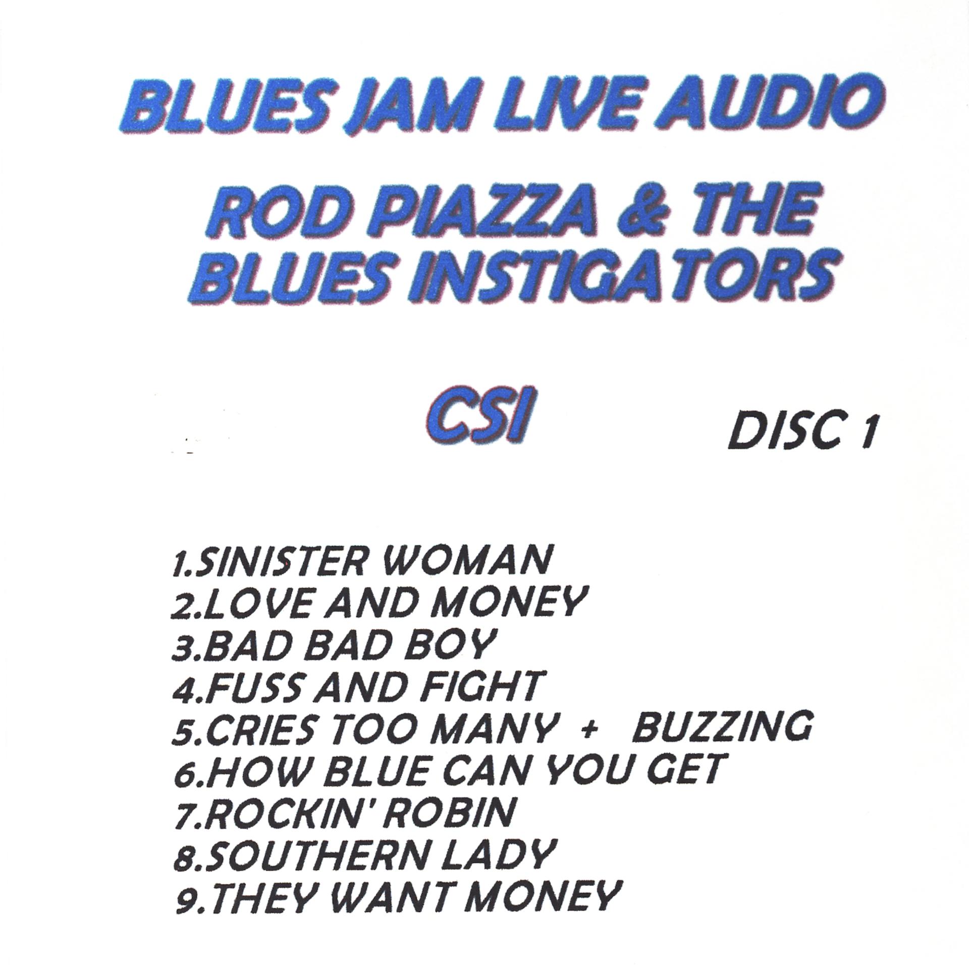 Постер альбома Blues Jam Live Audio: Rod Piazza & The Blues Instigators
