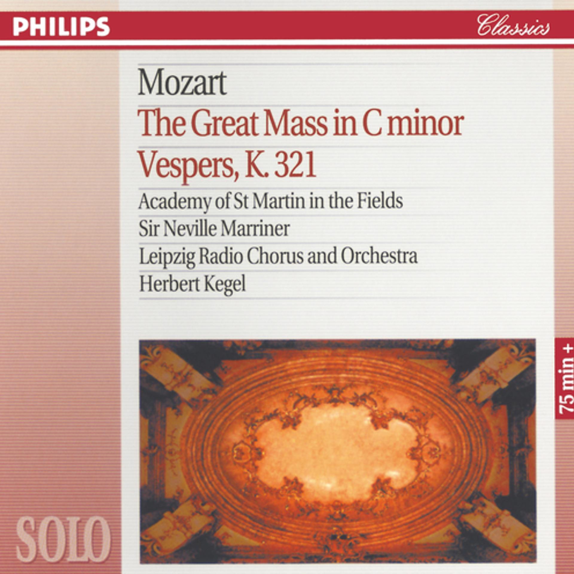 Постер альбома Mozart: The Great Mass in C Minor; Vesper K.321