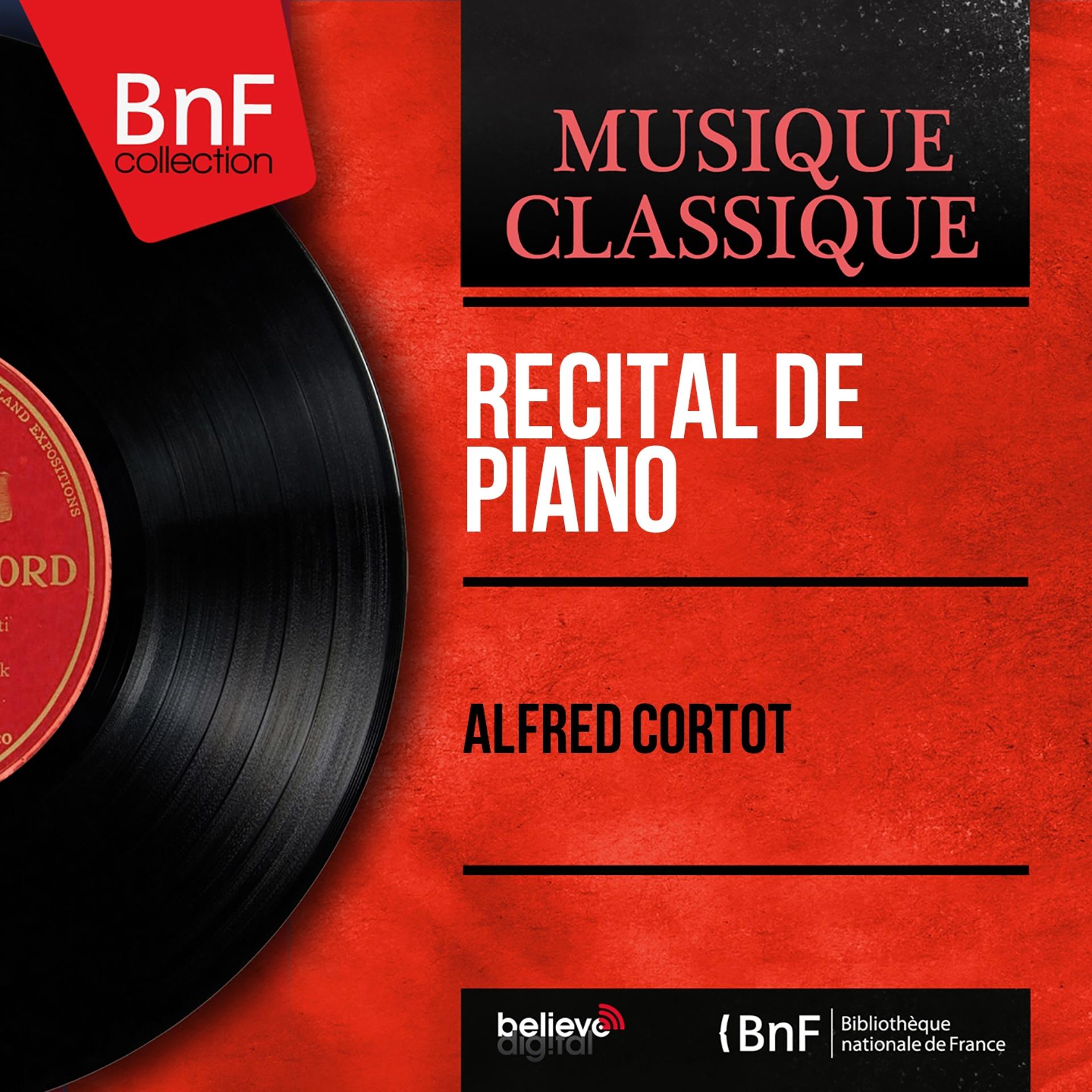 Постер альбома Récital de piano (Remastered, Mono Version)