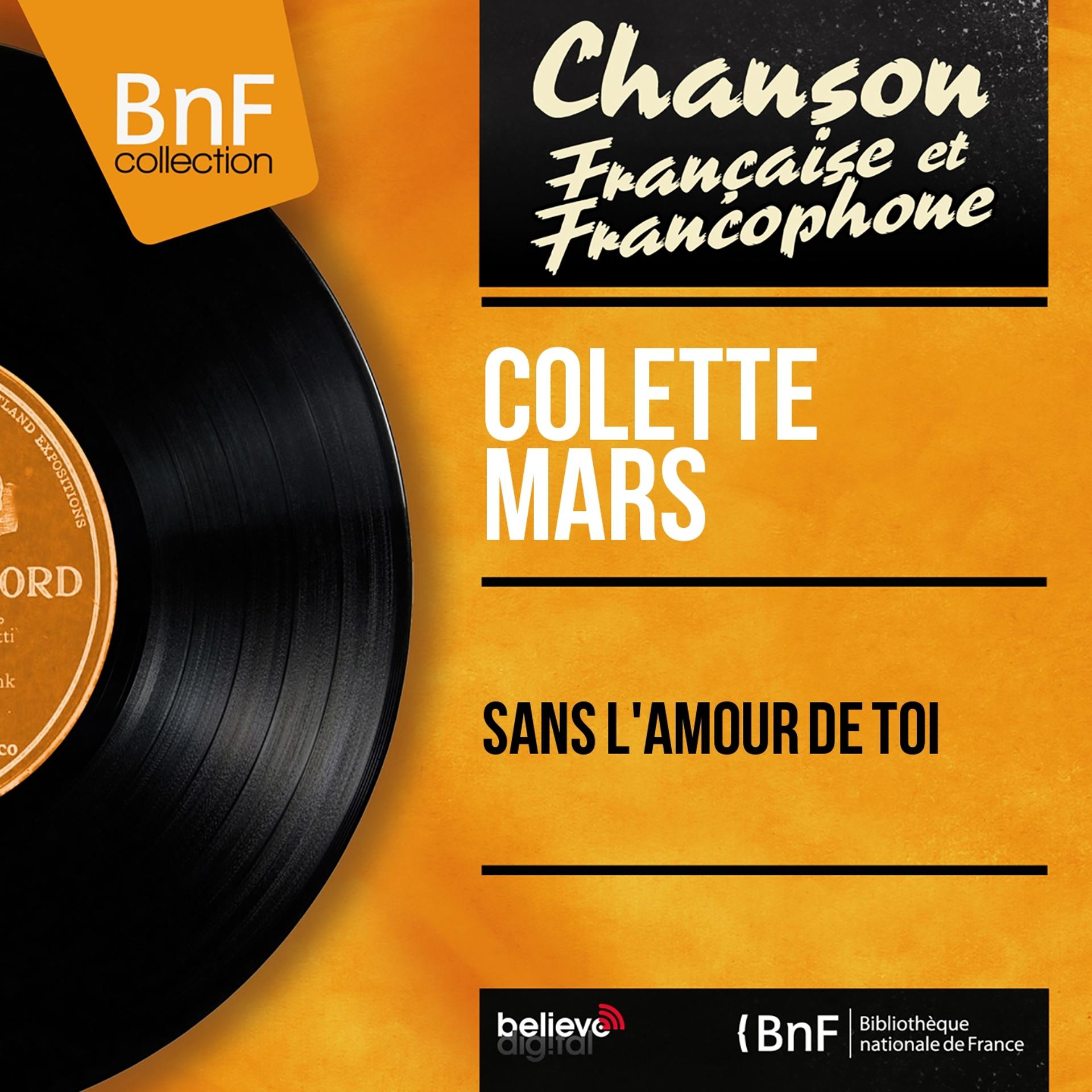 Постер альбома Sans l'amour de toi (Mono Version)