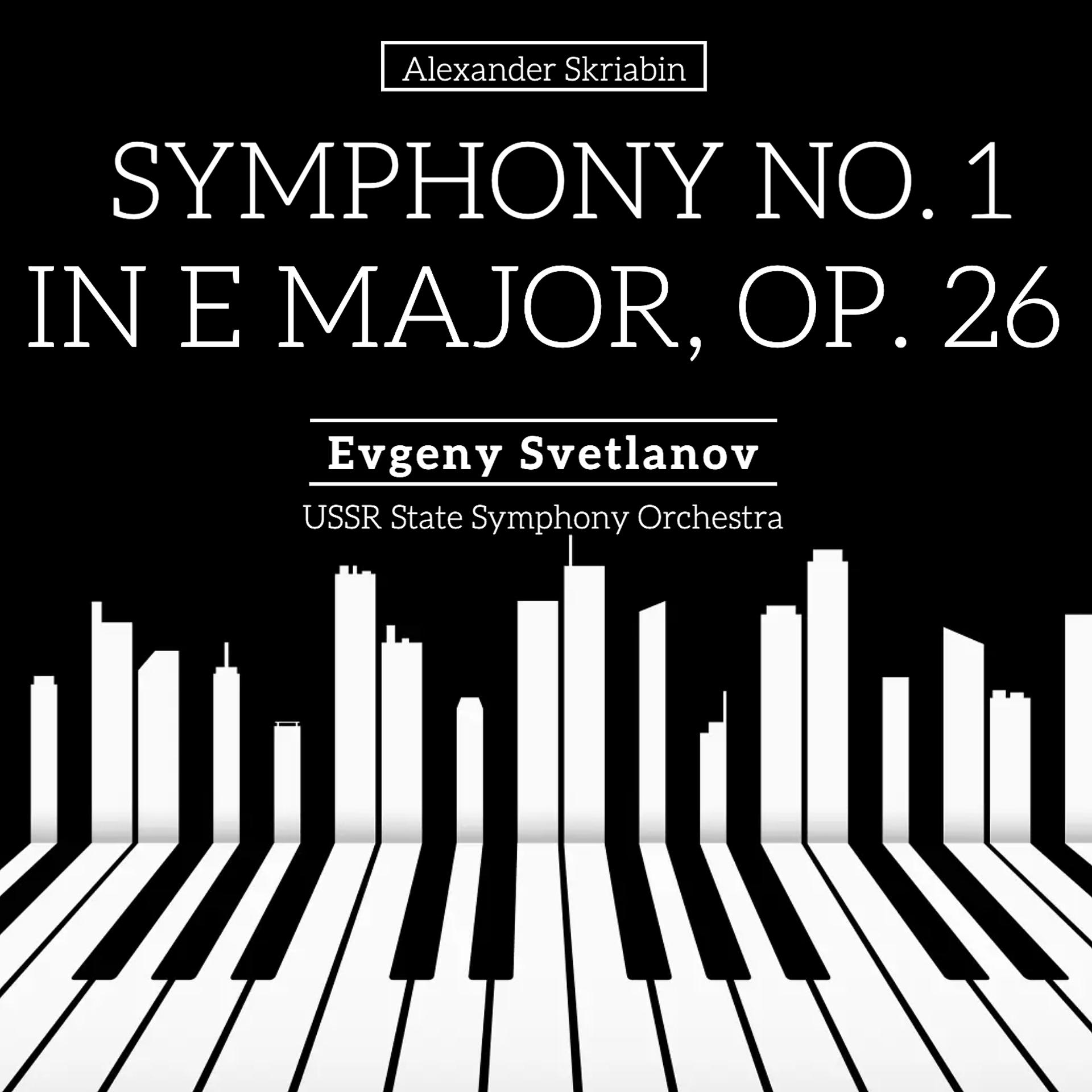 Постер альбома Symphony No. 1 in E Major, Op. 26