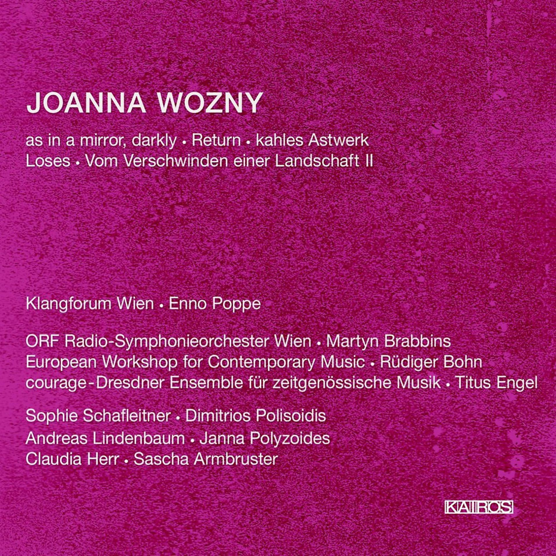 Постер альбома Joanna Wozny: As in a Mirror, Darkly (Live)