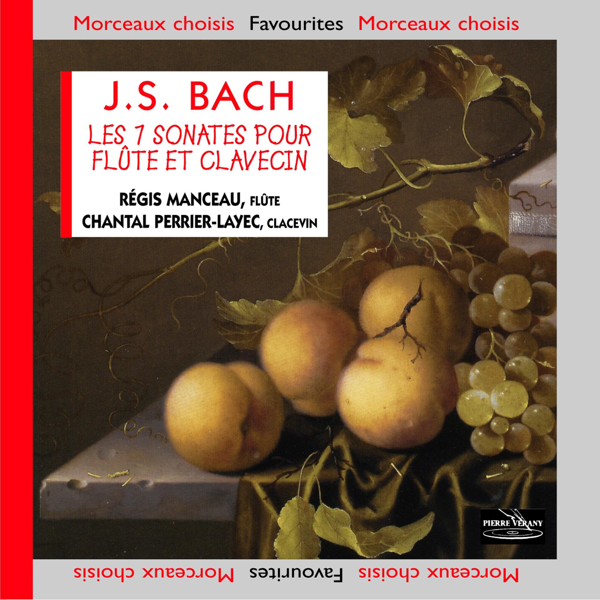 Постер альбома Johann Sebastian Bach: Les 7 sonates pour flûte et clavecin