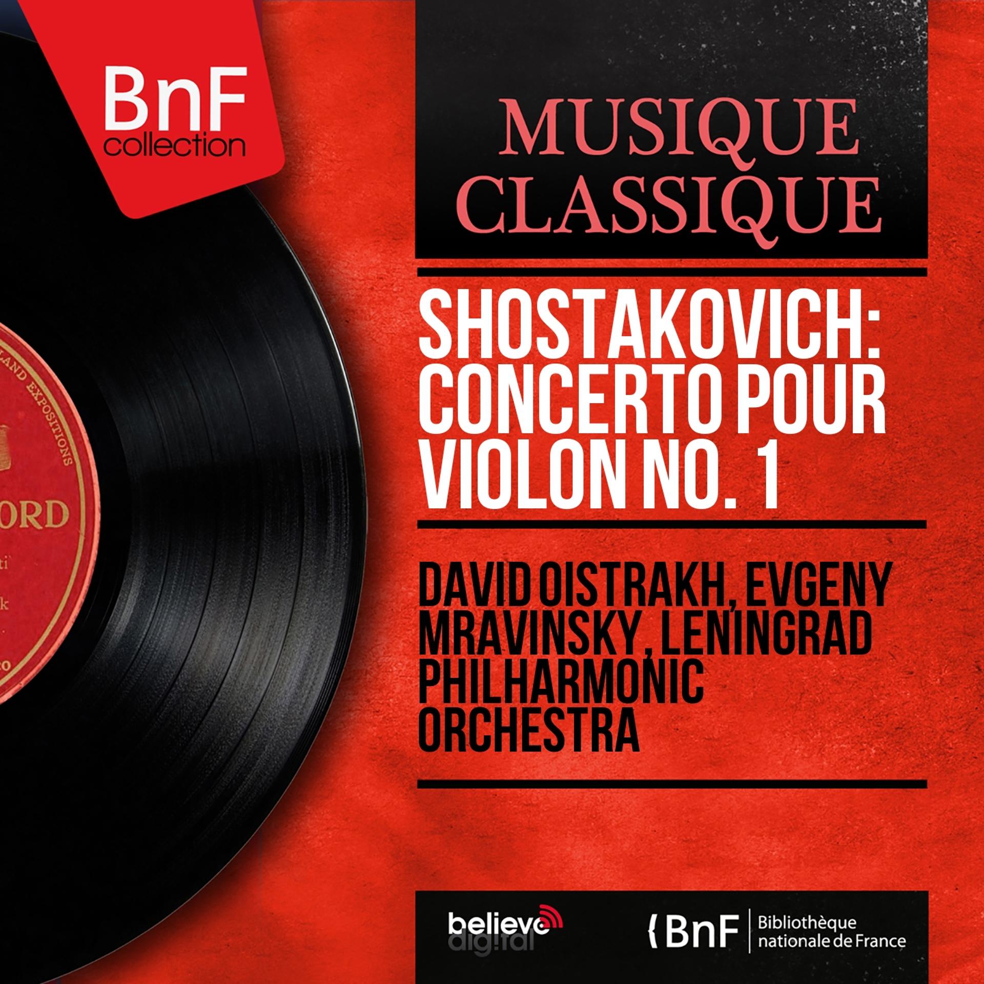 Постер альбома Shostakovich: Concerto pour violon No. 1 (Mono Version)