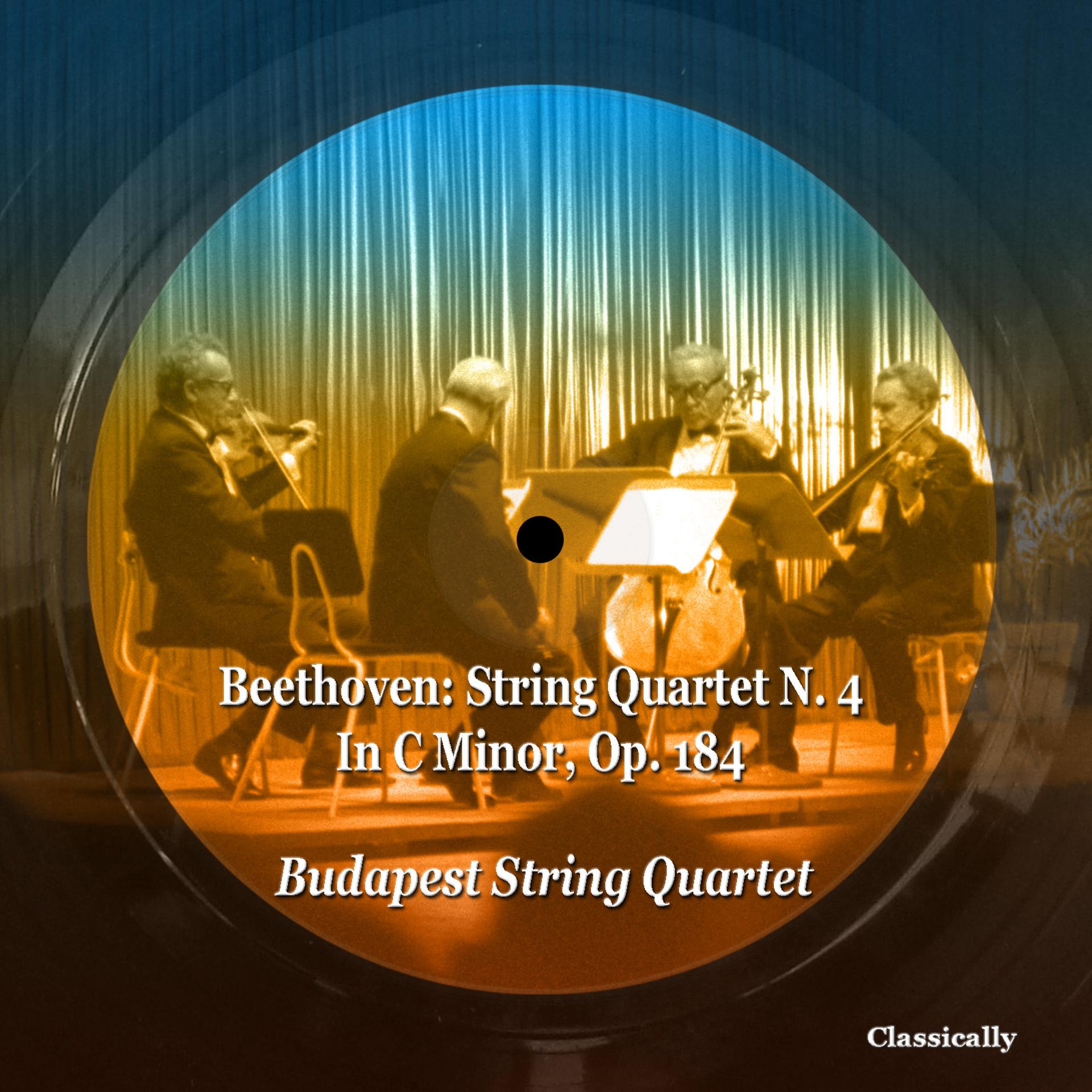 Постер альбома Beethoven: String Quartet N. 4 in C Minor, Op. 184