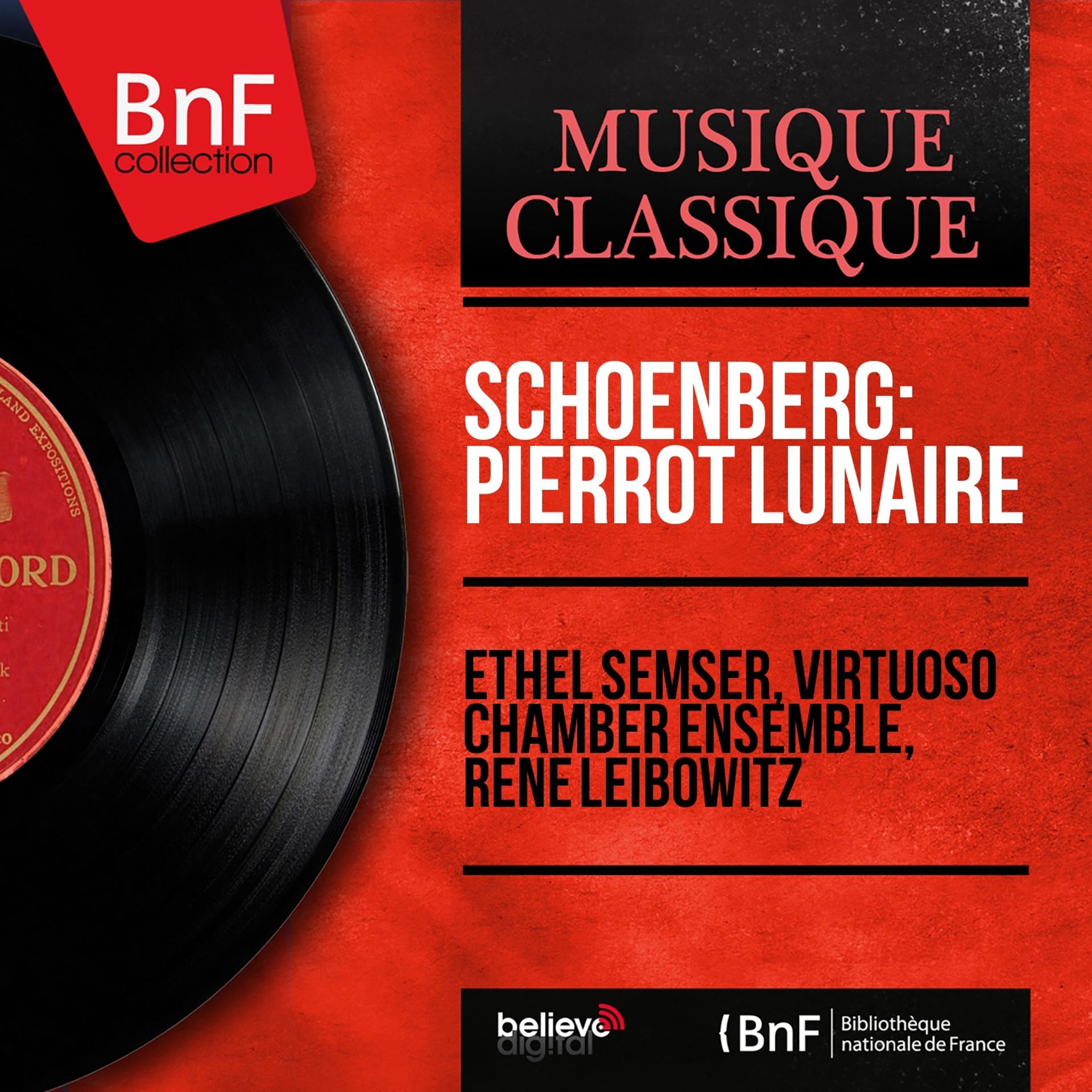 Постер альбома Schoenberg: Pierrot lunaire (Mono Version)