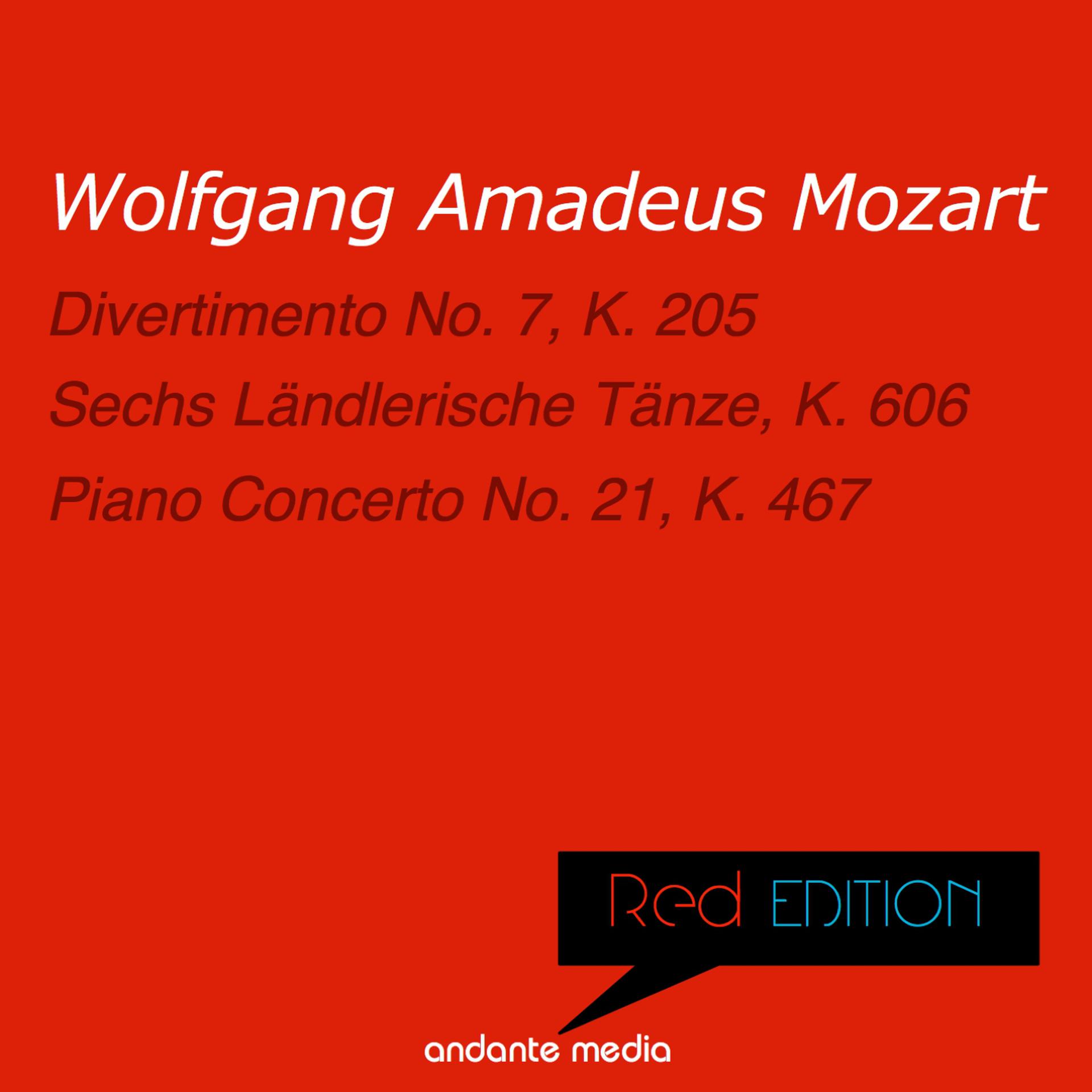 Постер альбома Red Edition - Mozart: Divertimento No. 7, K. 205 & Piano Concerto No. 21, K. 467