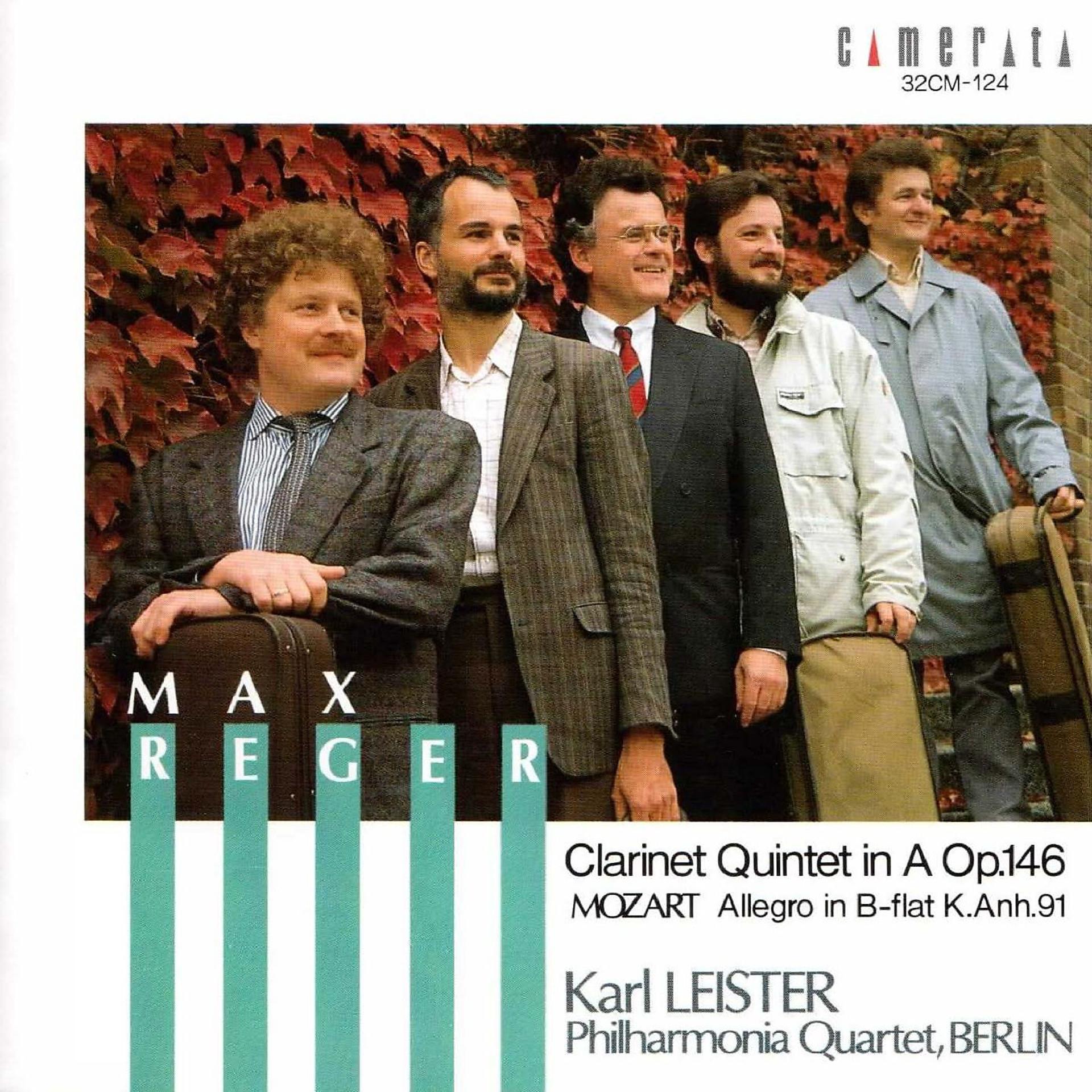 Постер альбома Reger's Clarinet Quintet - Mozart's Allegro