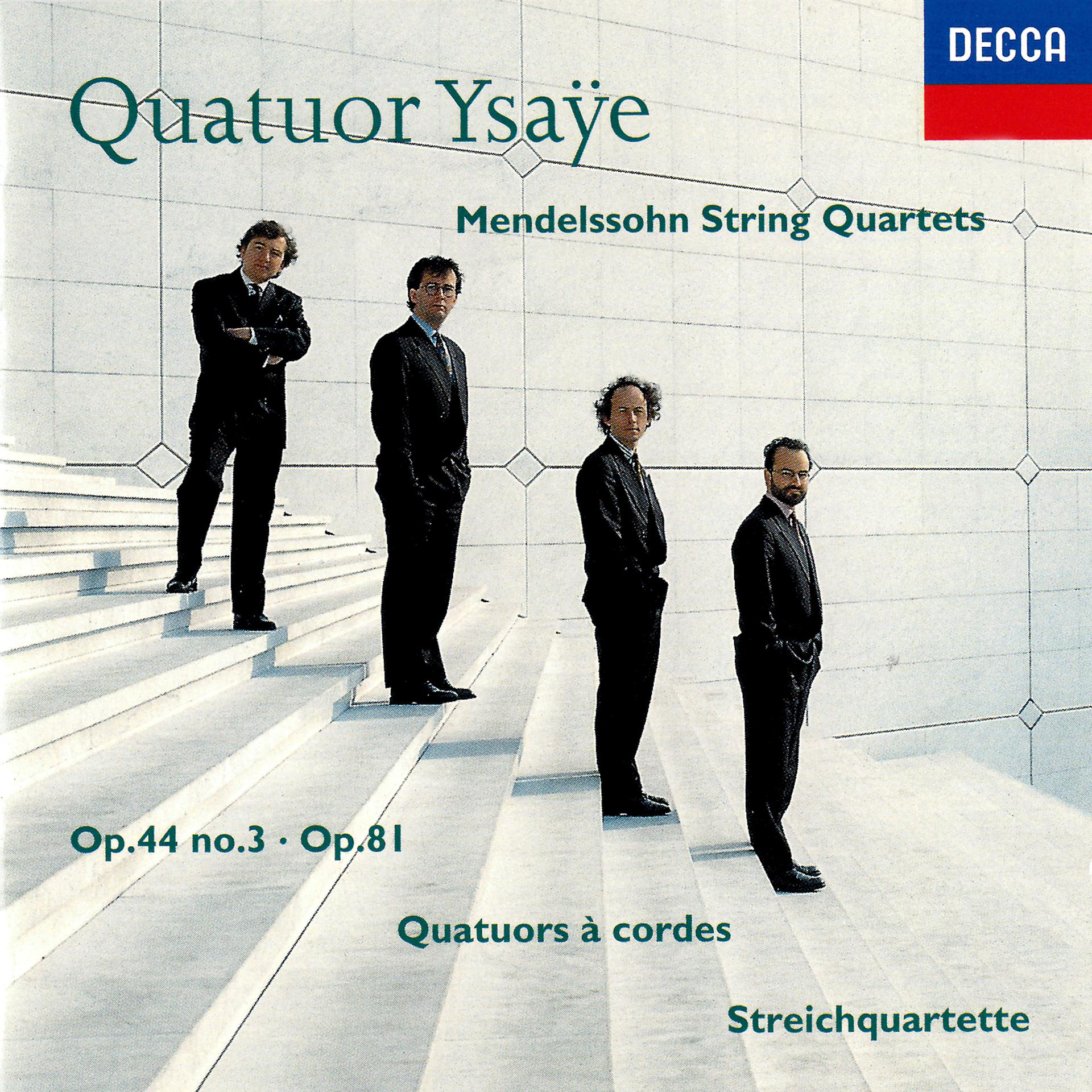 Постер альбома Mendelssohn: String Quartet No. 5; 4 Pieces