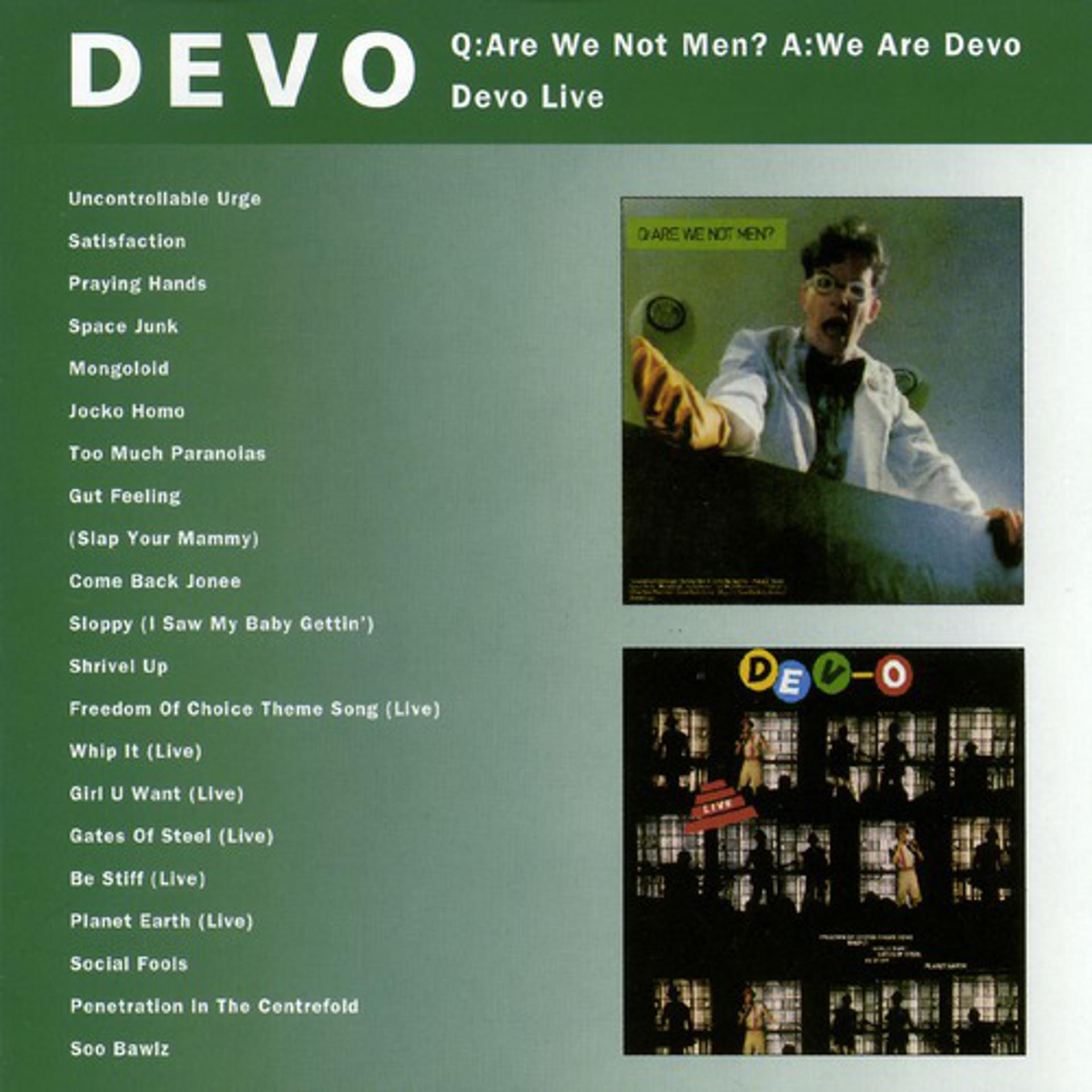 Постер альбома Q: Are We Not Men?  A: We Are Devo / Devo Live