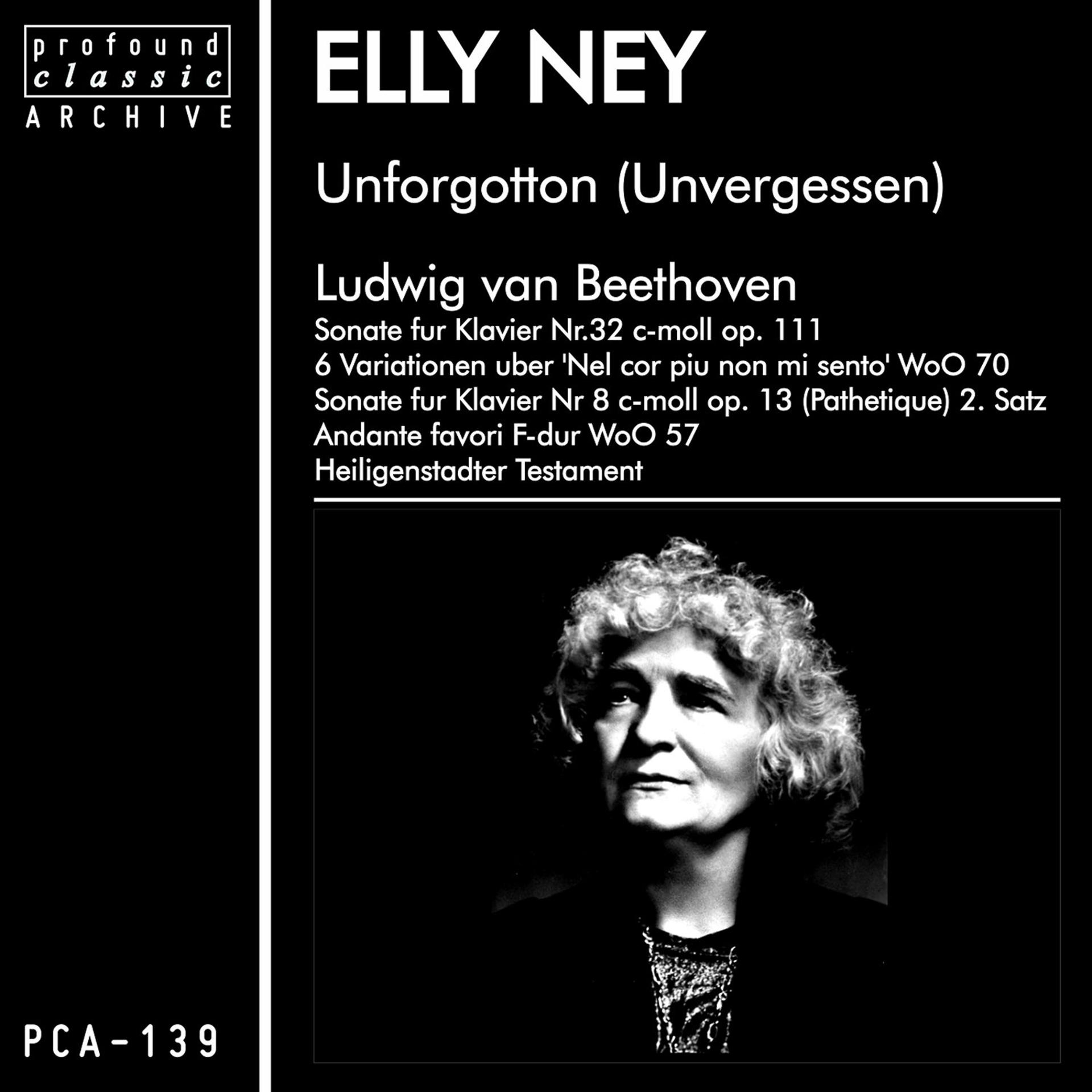 Постер альбома Elly Ney - Unforgotton (Unvergessen)
