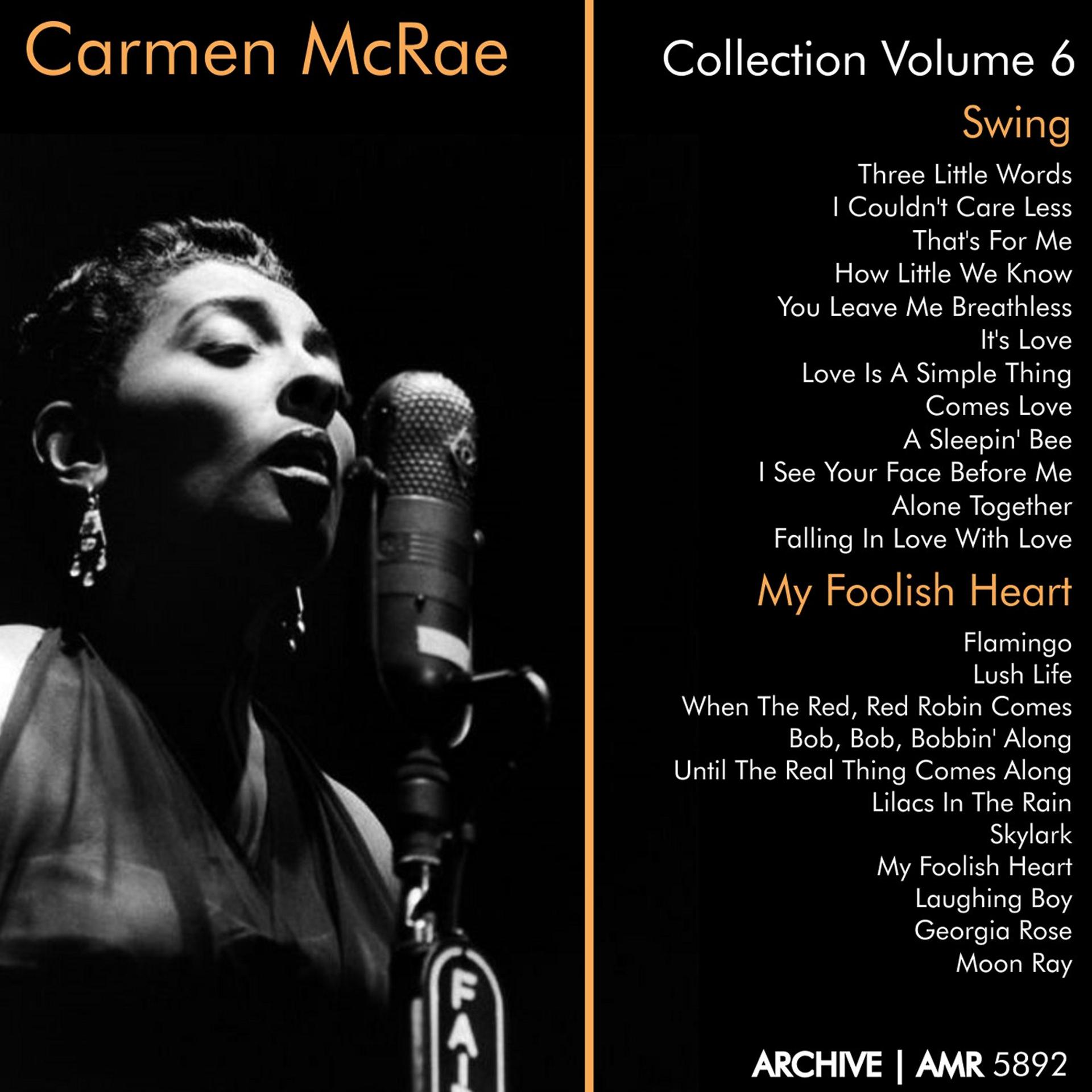 Постер альбома Carmen McRae Collection, Vol. 6 ("Swing" & "My Foolish Heart")