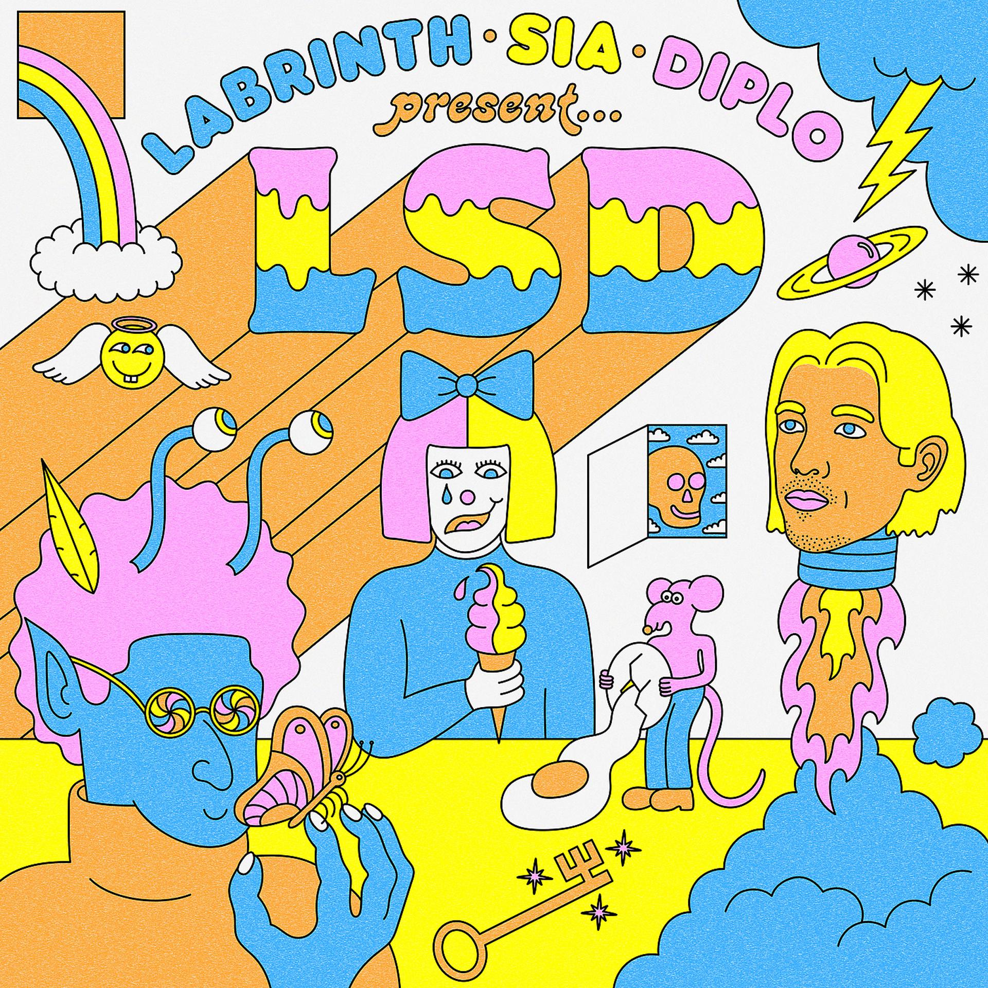 Постер к треку LSD, Sia, Diplo, Labrinth - No New Friends