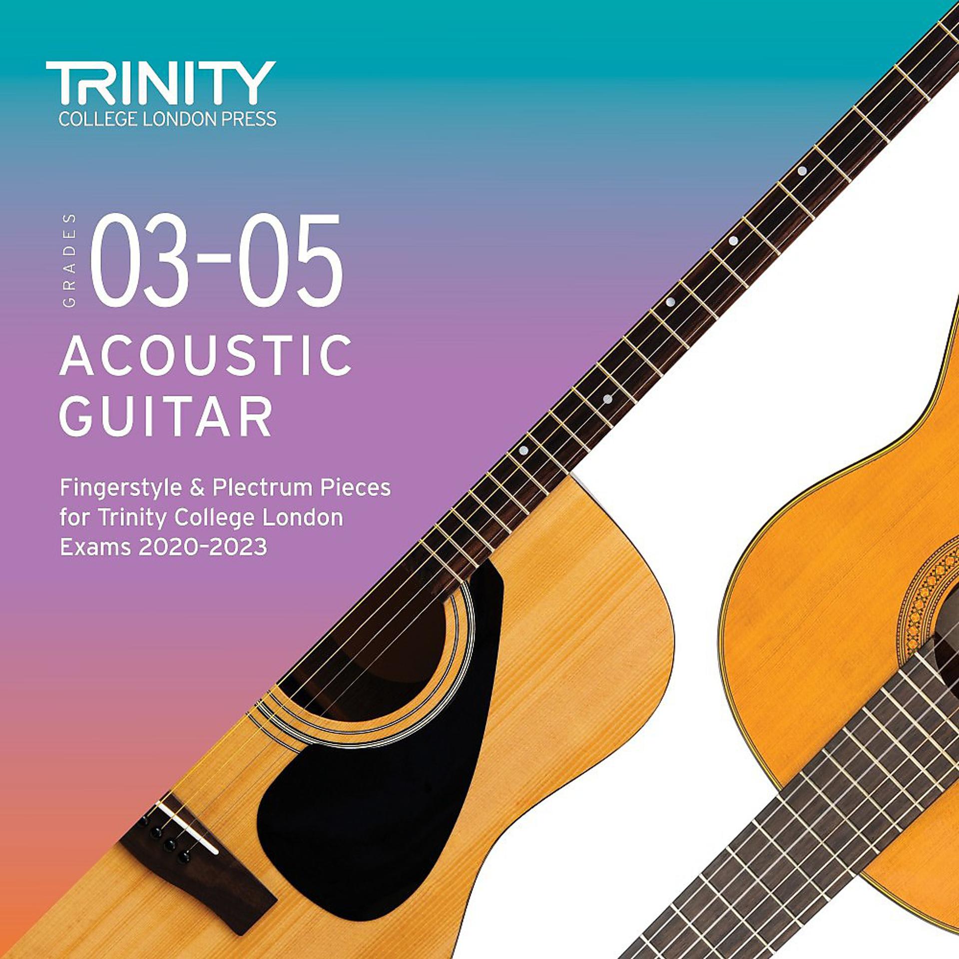 Постер альбома Grades 3-5 Acoustic Guitar Fingerstyle & Plectrum Pieces for Trinity College London Exams 2020-2023